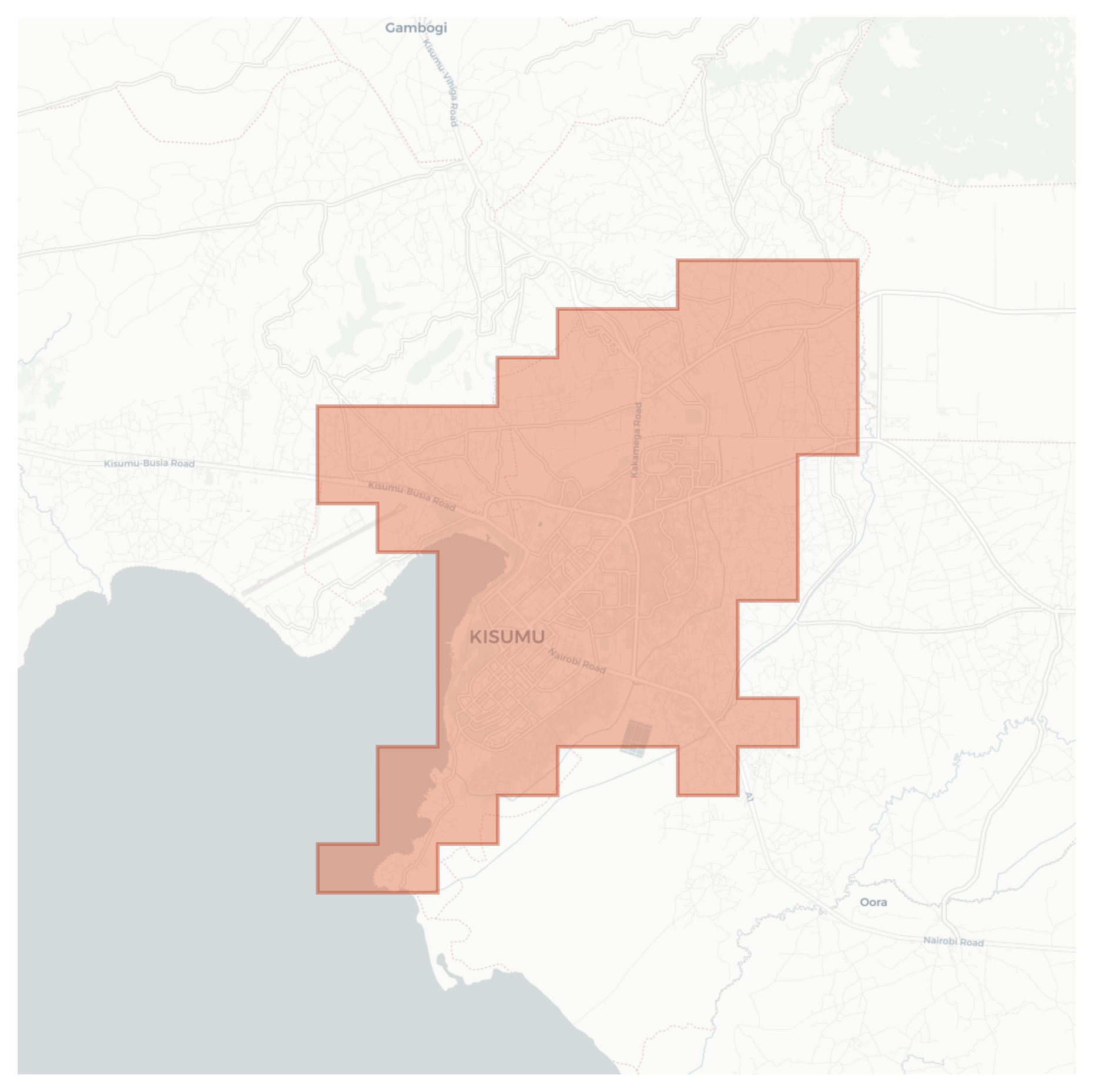Kisumu geographic map