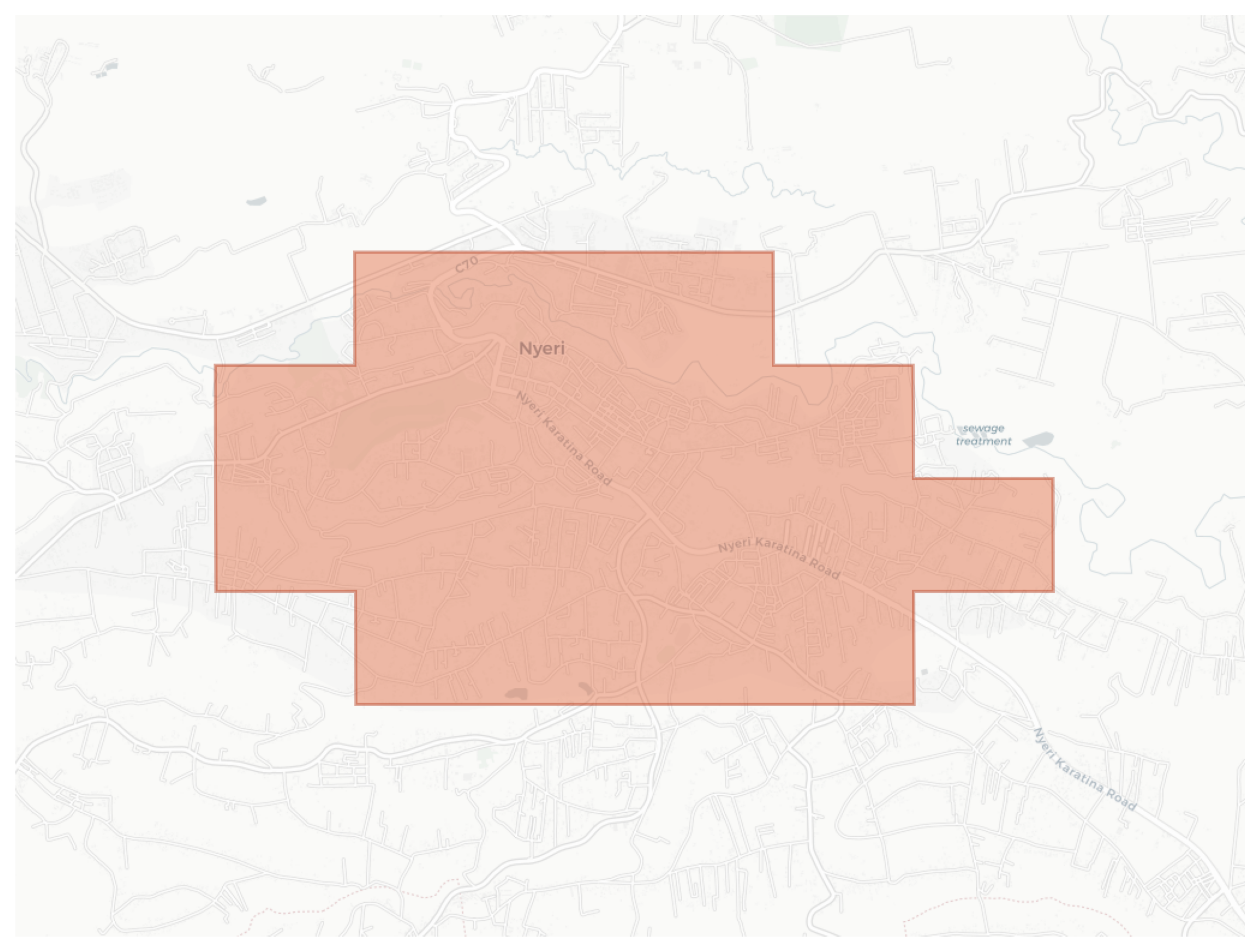 Nyeri geographic map