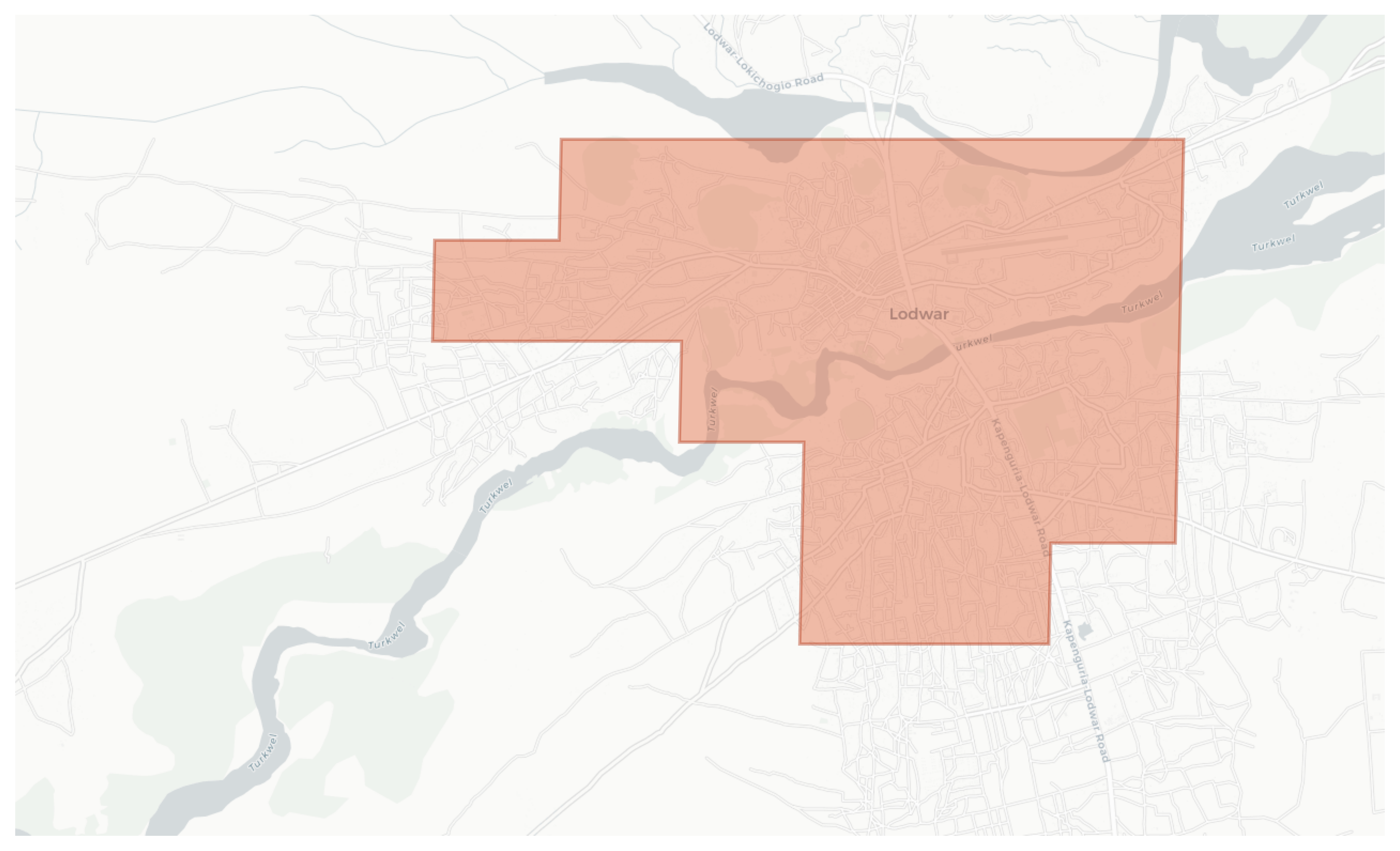 Lodwar geographic map