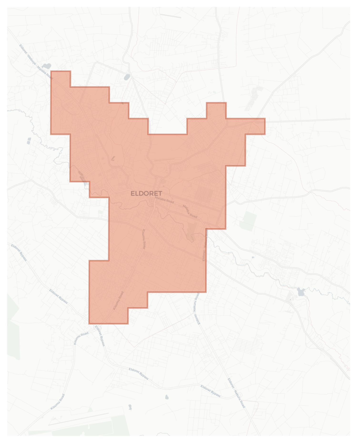 Eldoret geographic map