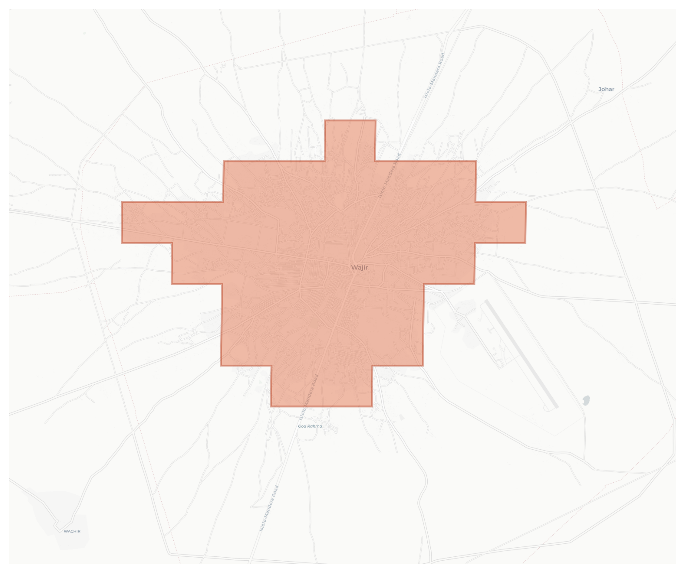 Wajir geographic map