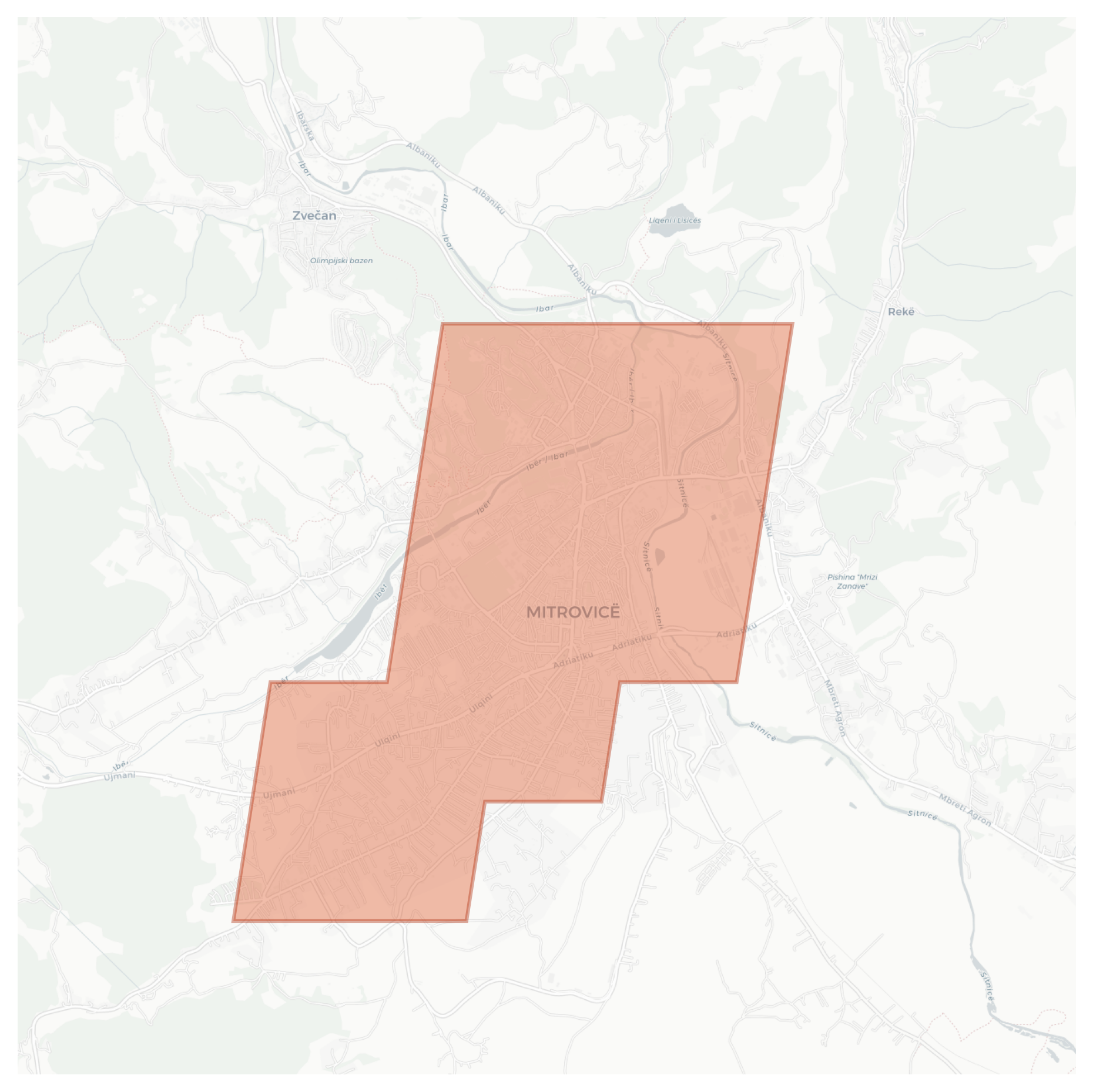 Mitrovica geographic map