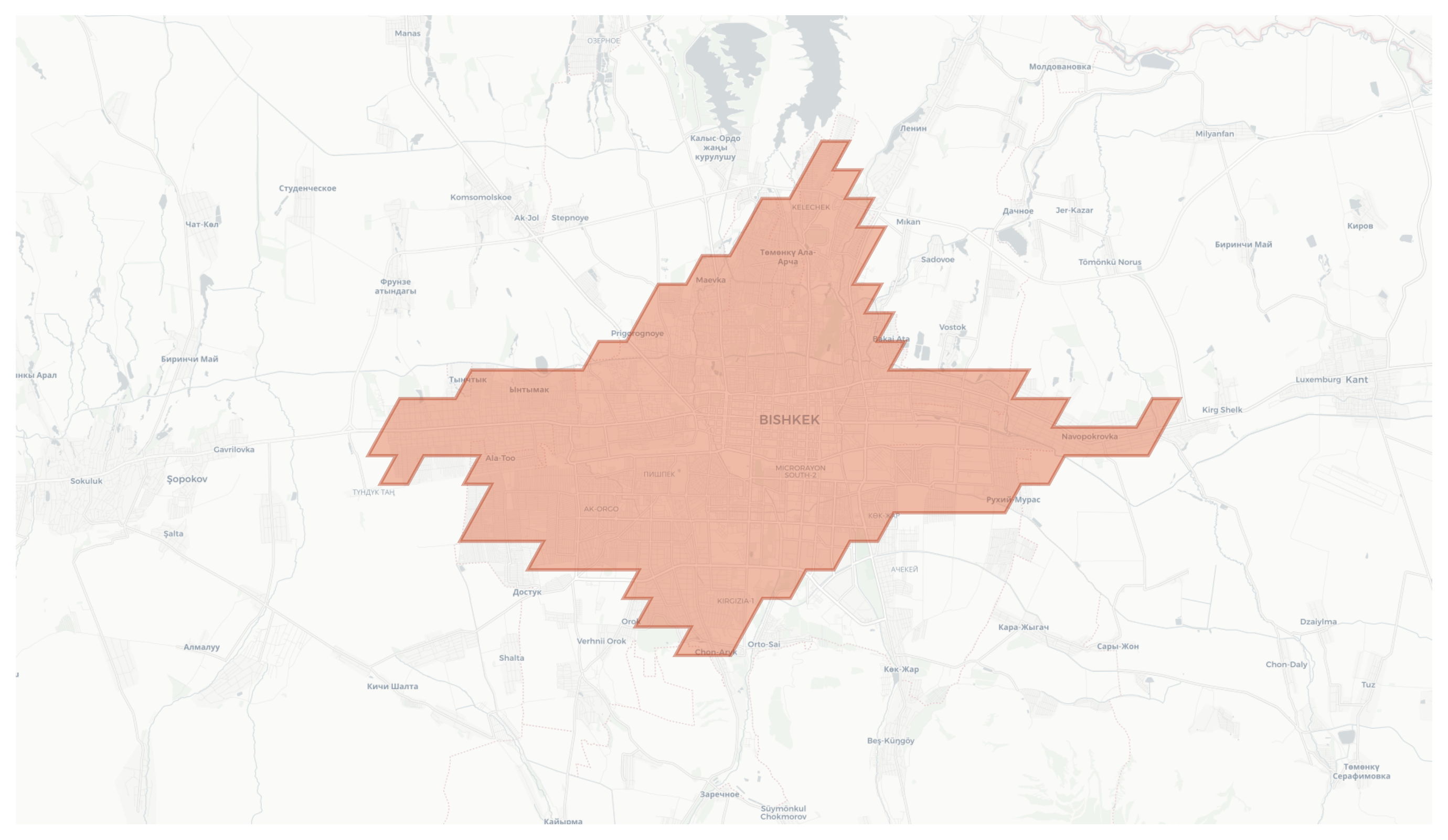 Bishkek geographic map