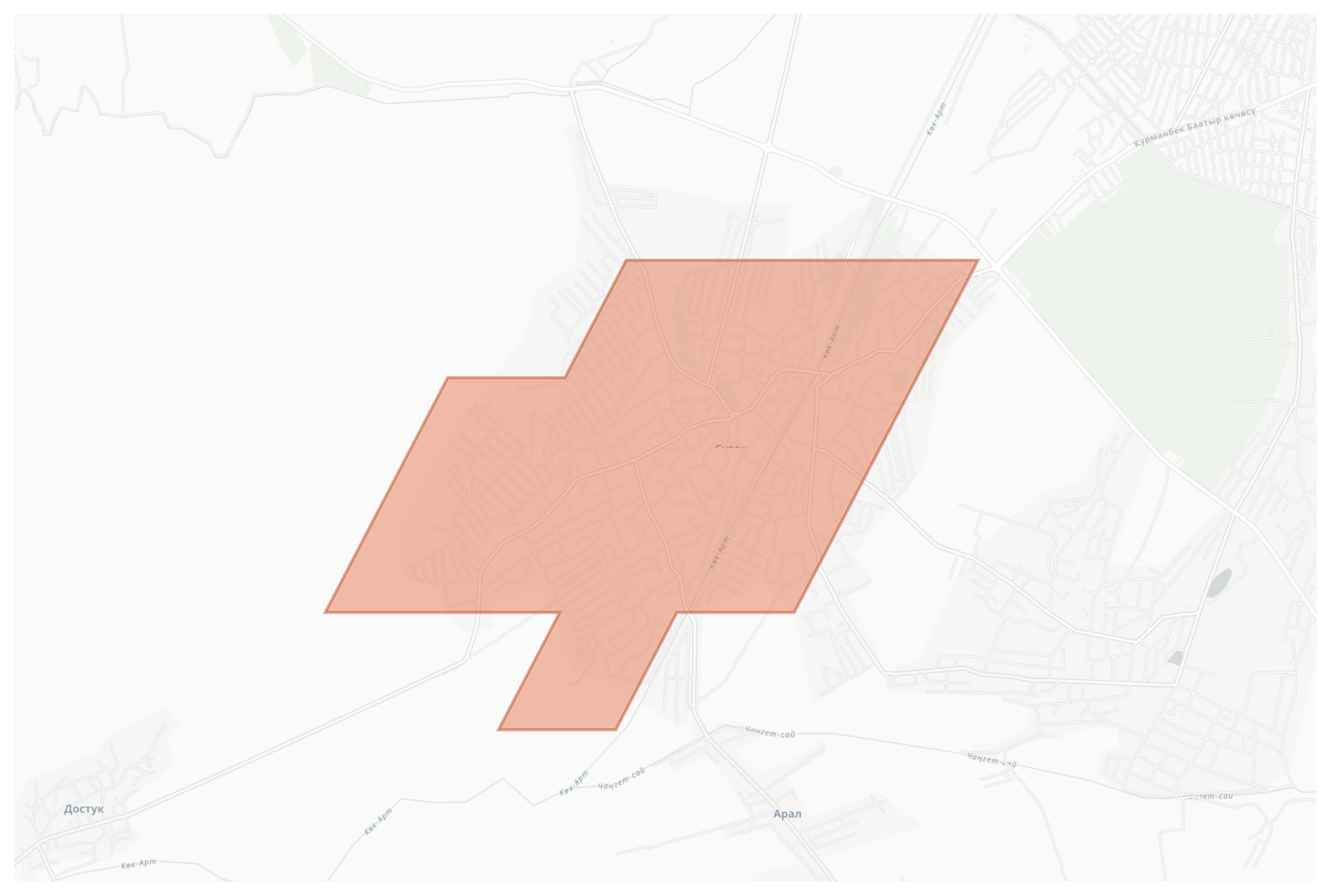 Suzak geographic map