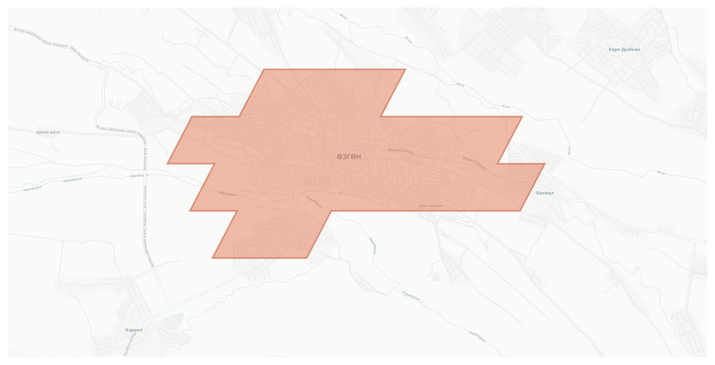 Özgön geographic map