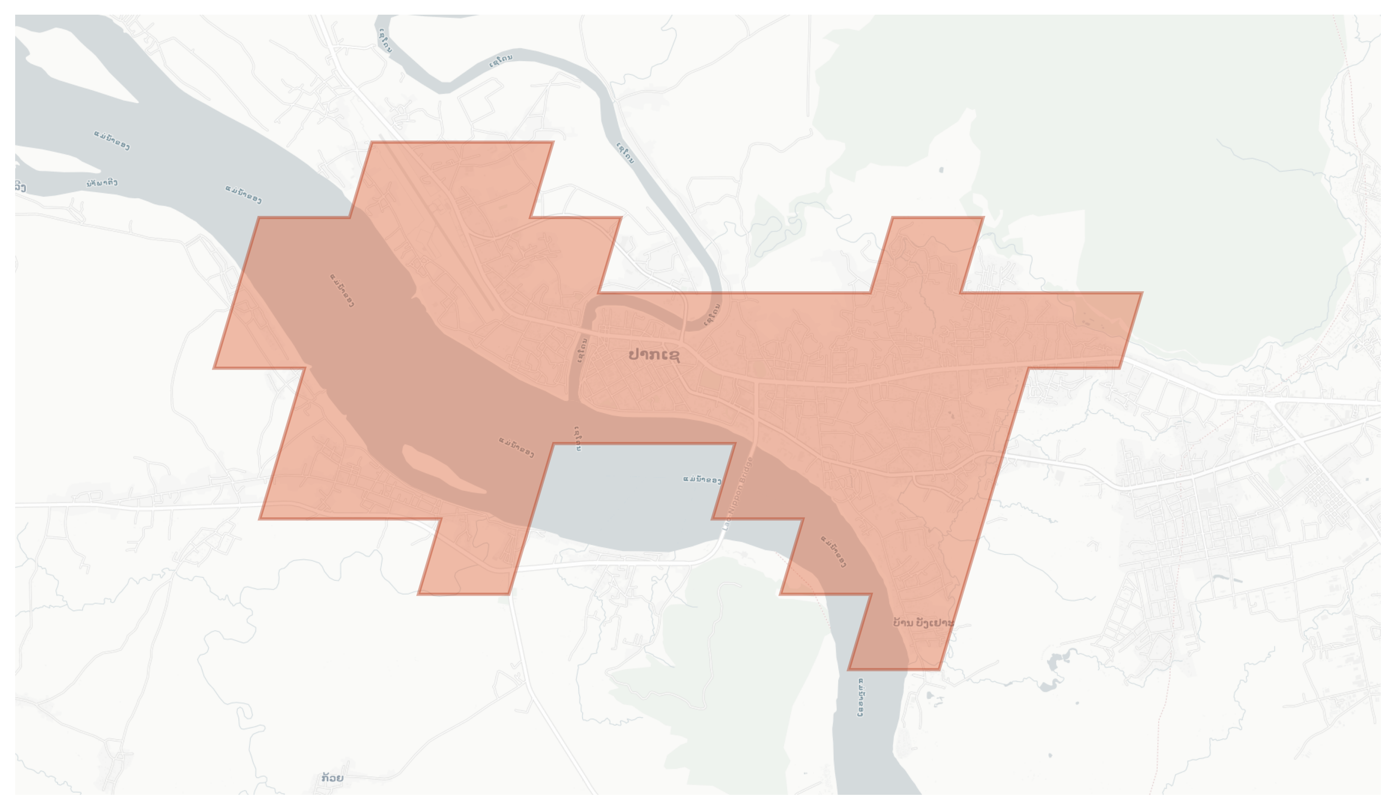 Pakse geographic map