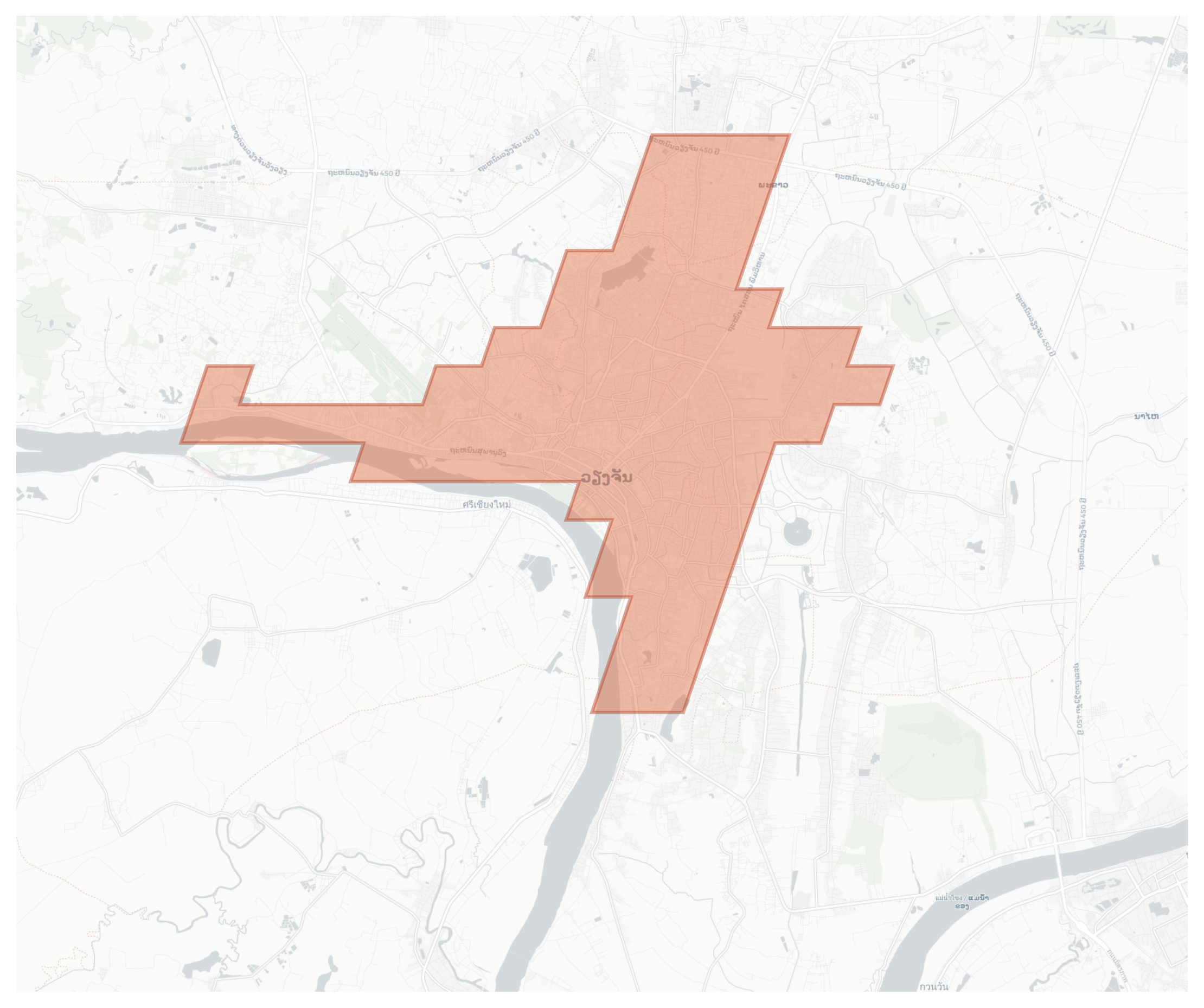 Vientiane geographic map