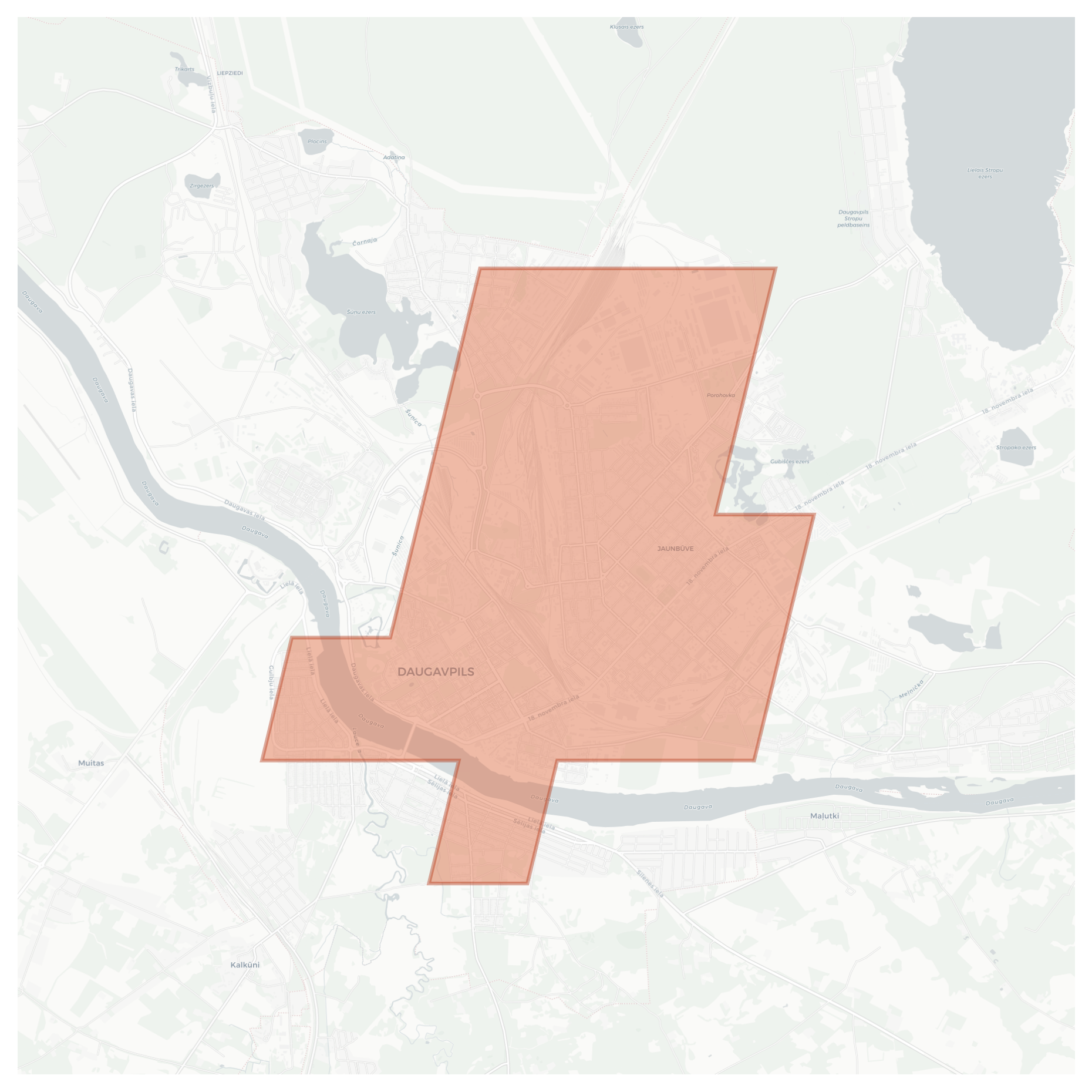 Daugavpils geographic map