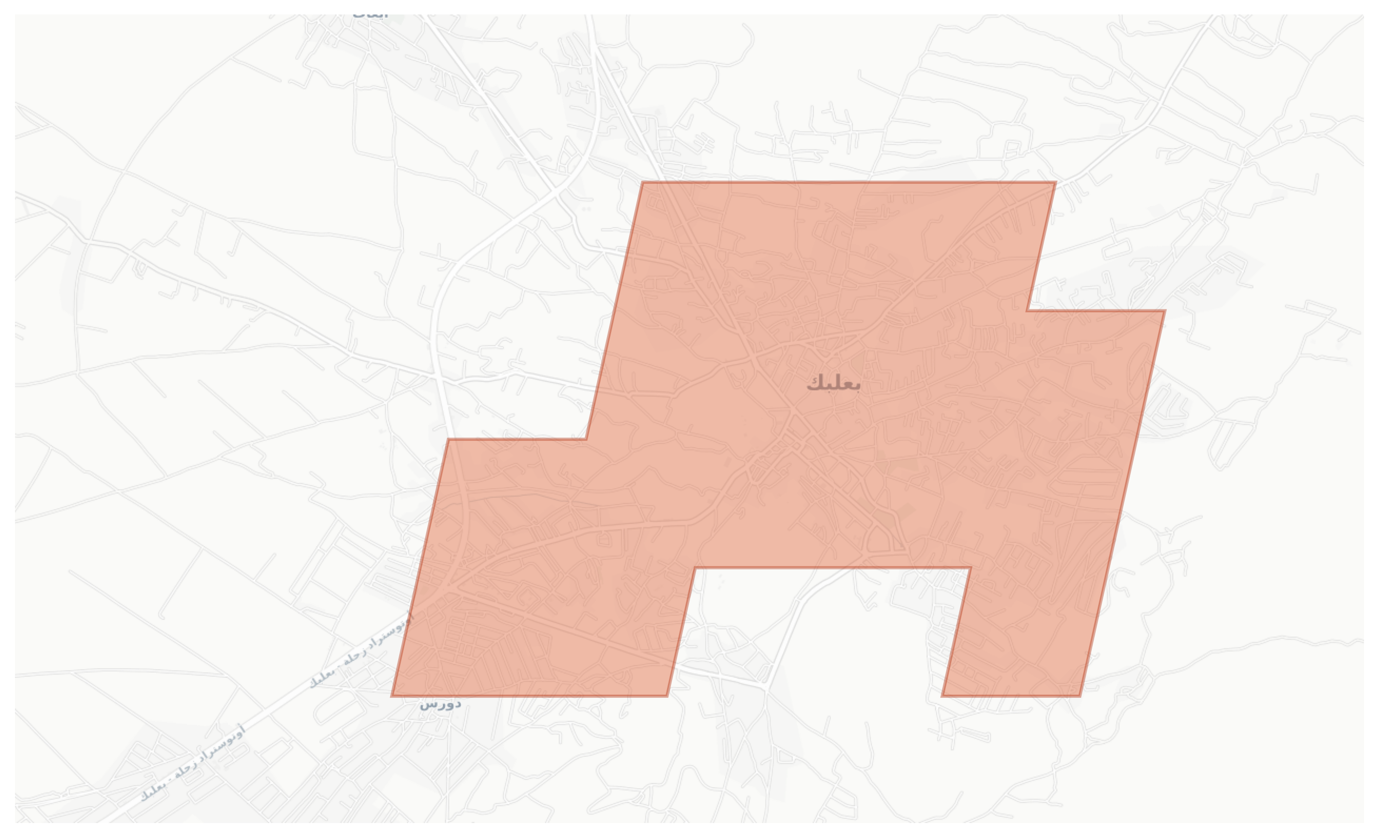 Baalbek geographic map