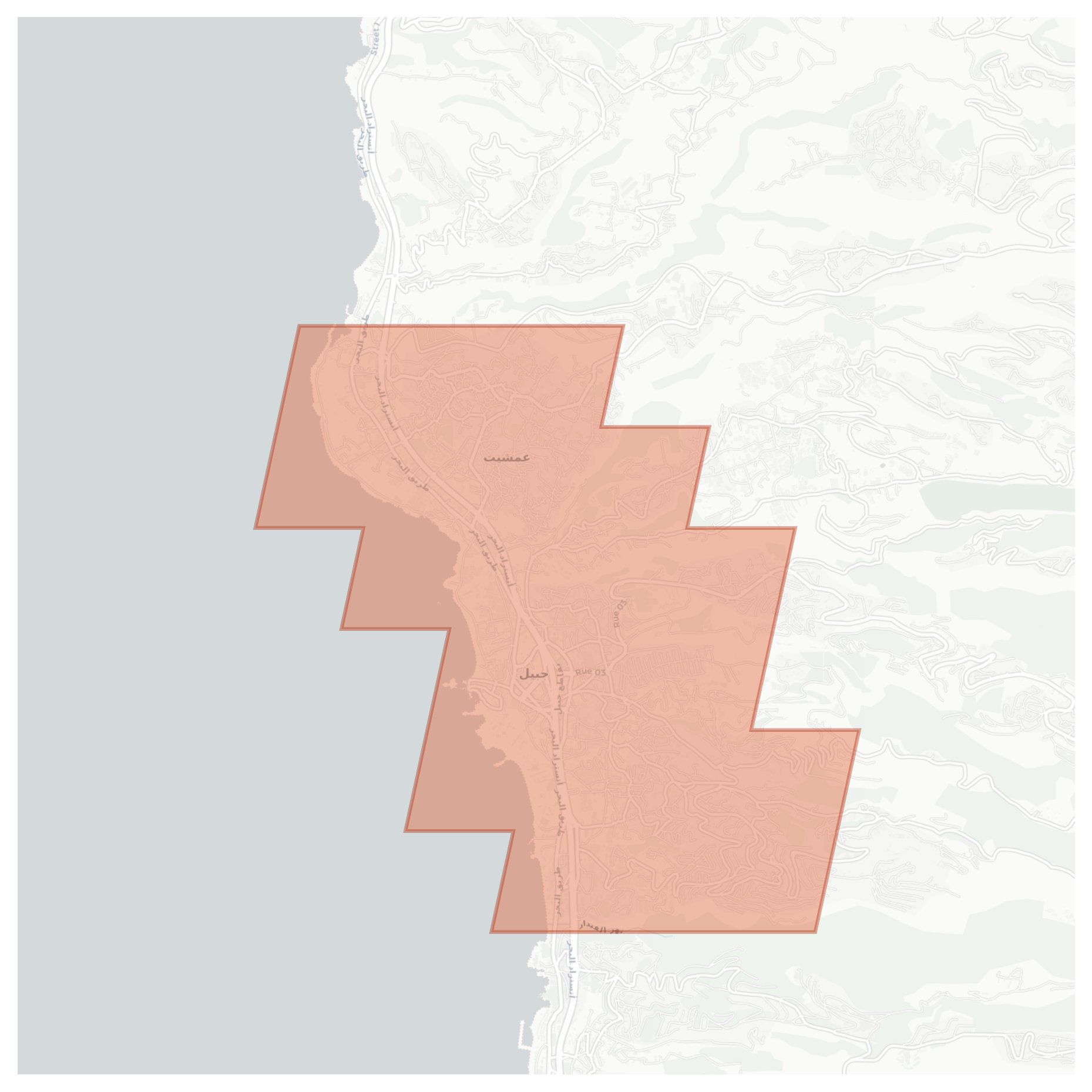 Aamchit [Byblos] geographic map