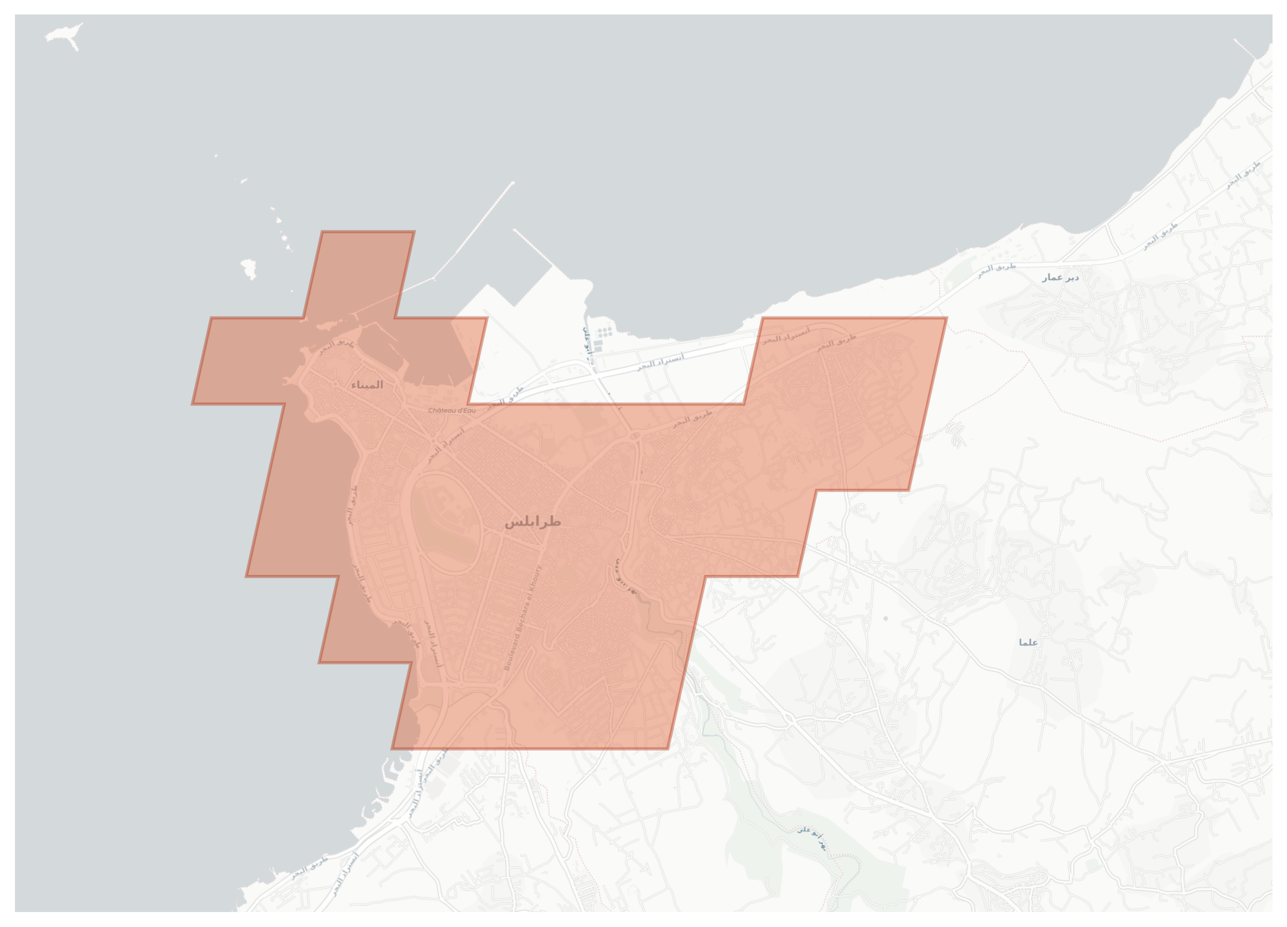 Tripoli geographic map