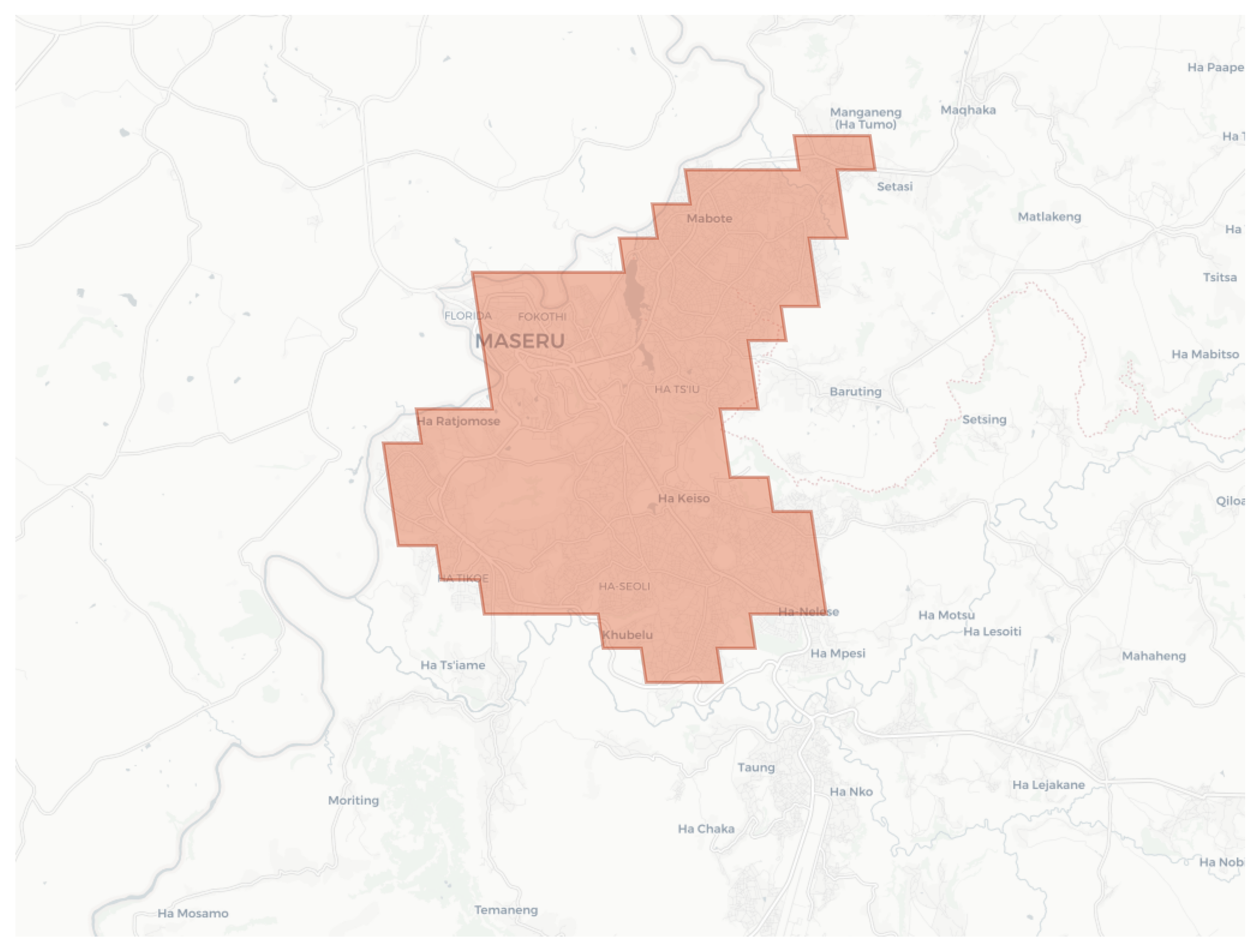 Maseru geographic map