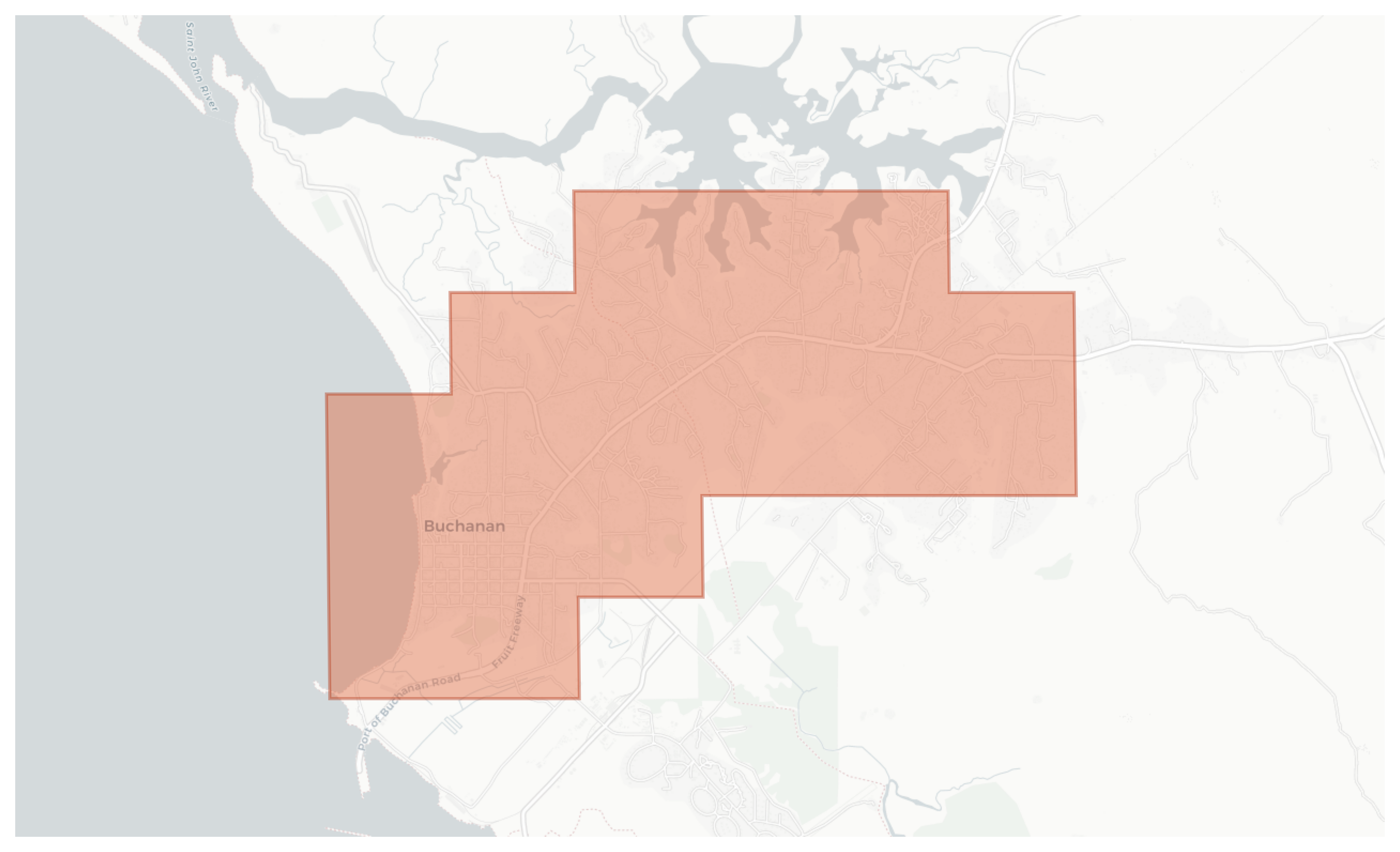 Buchanan geographic map