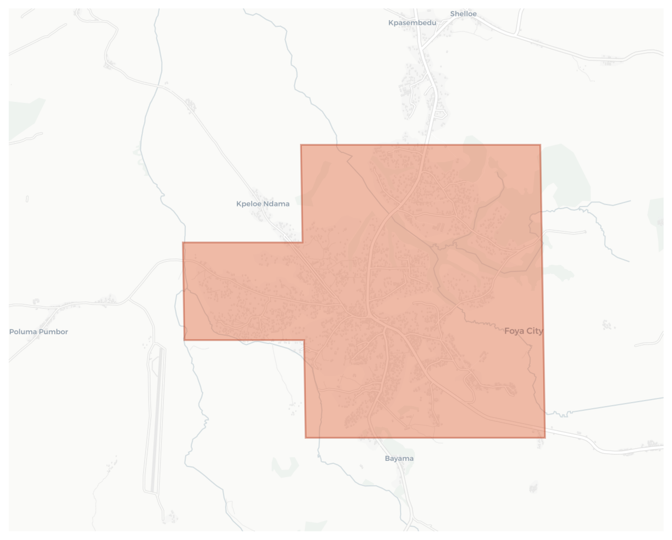 Foya City geographic map