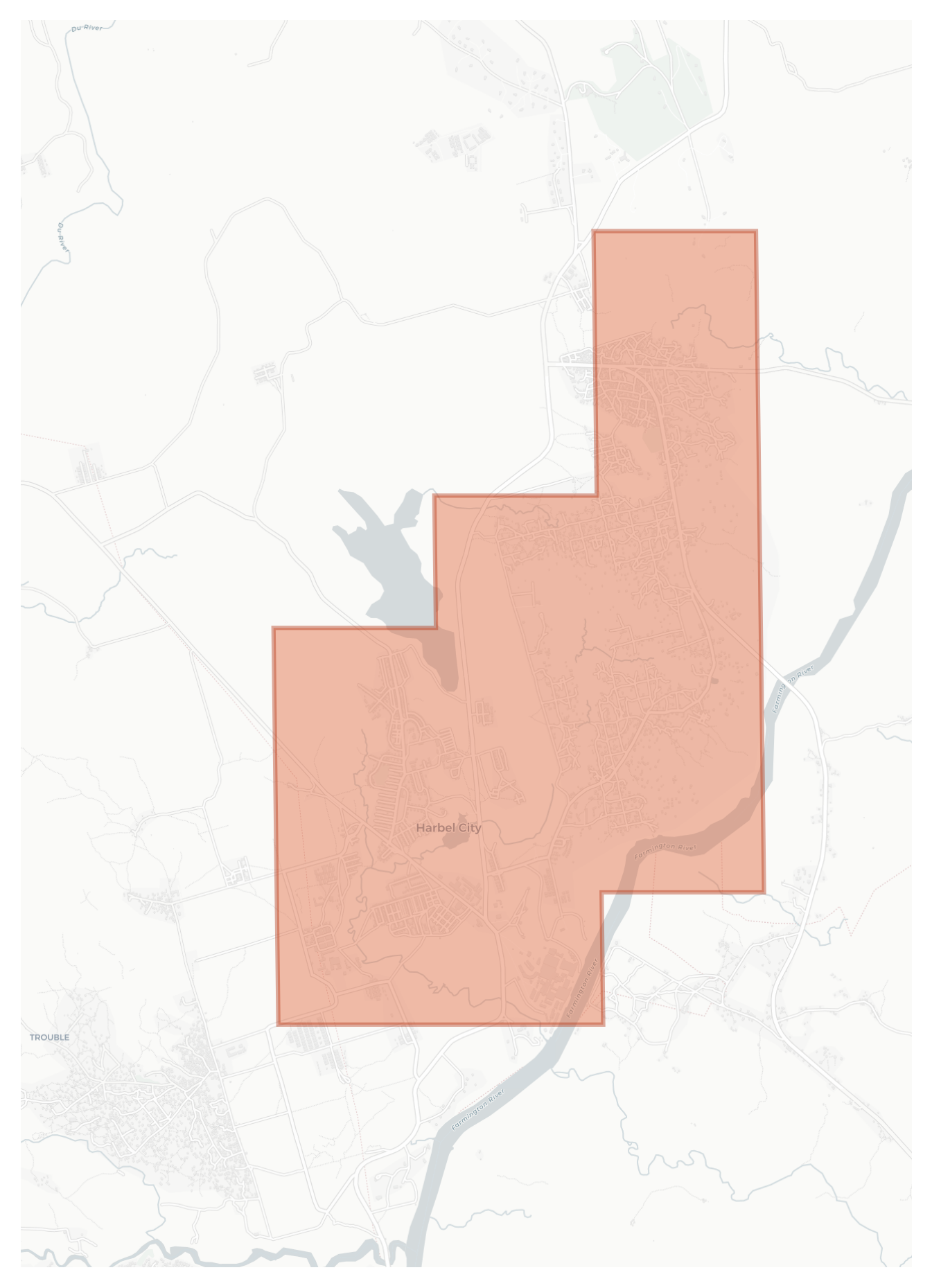 Harbel City geographic map