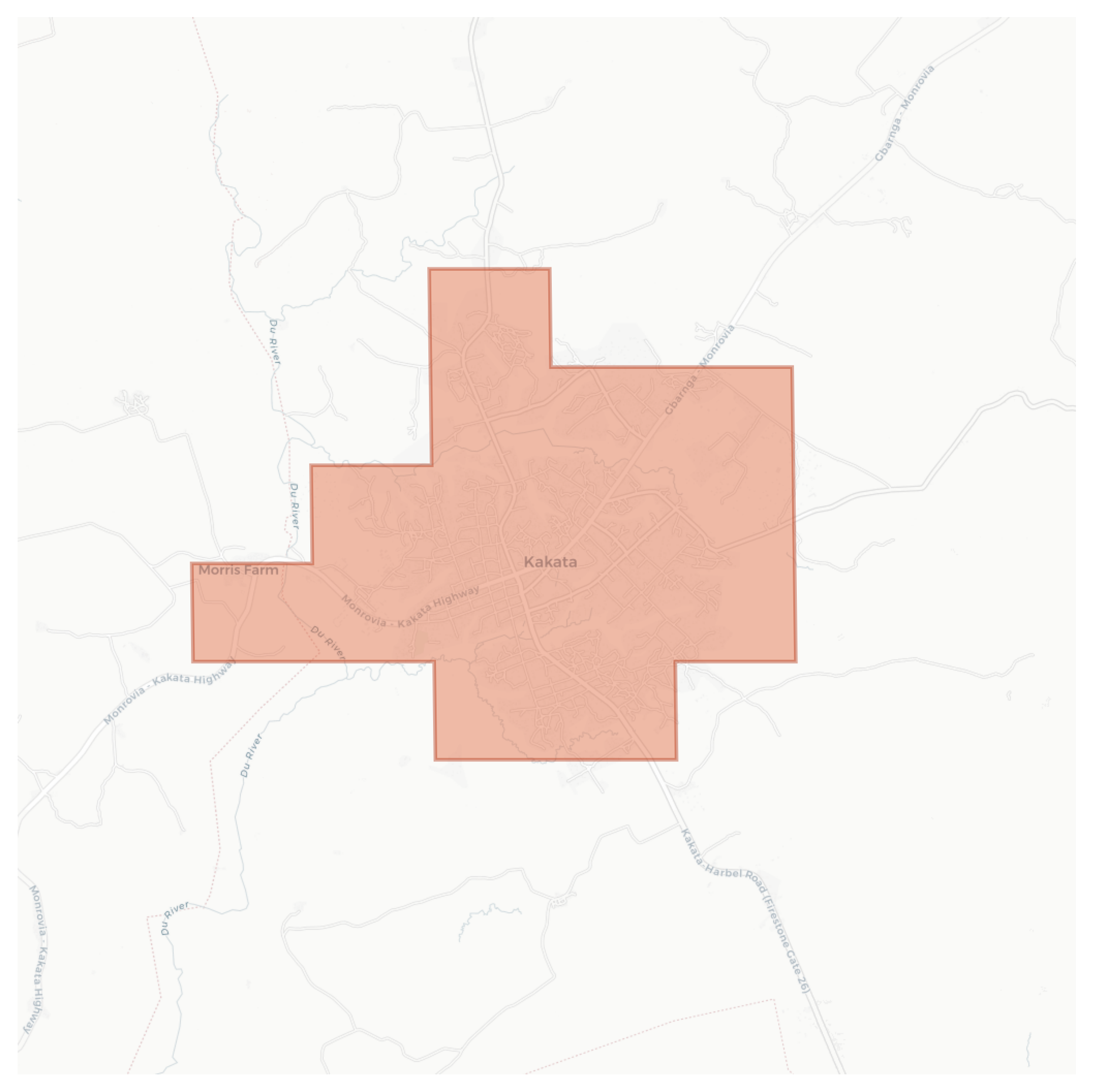 Kakata geographic map