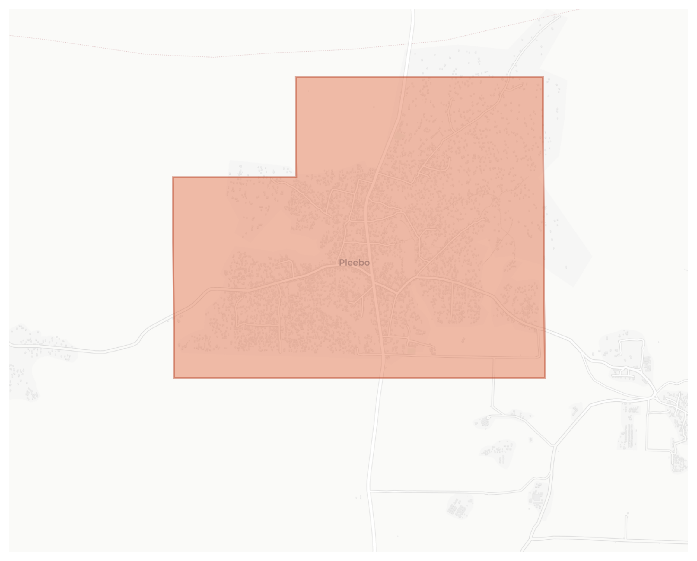 Pleebo geographic map