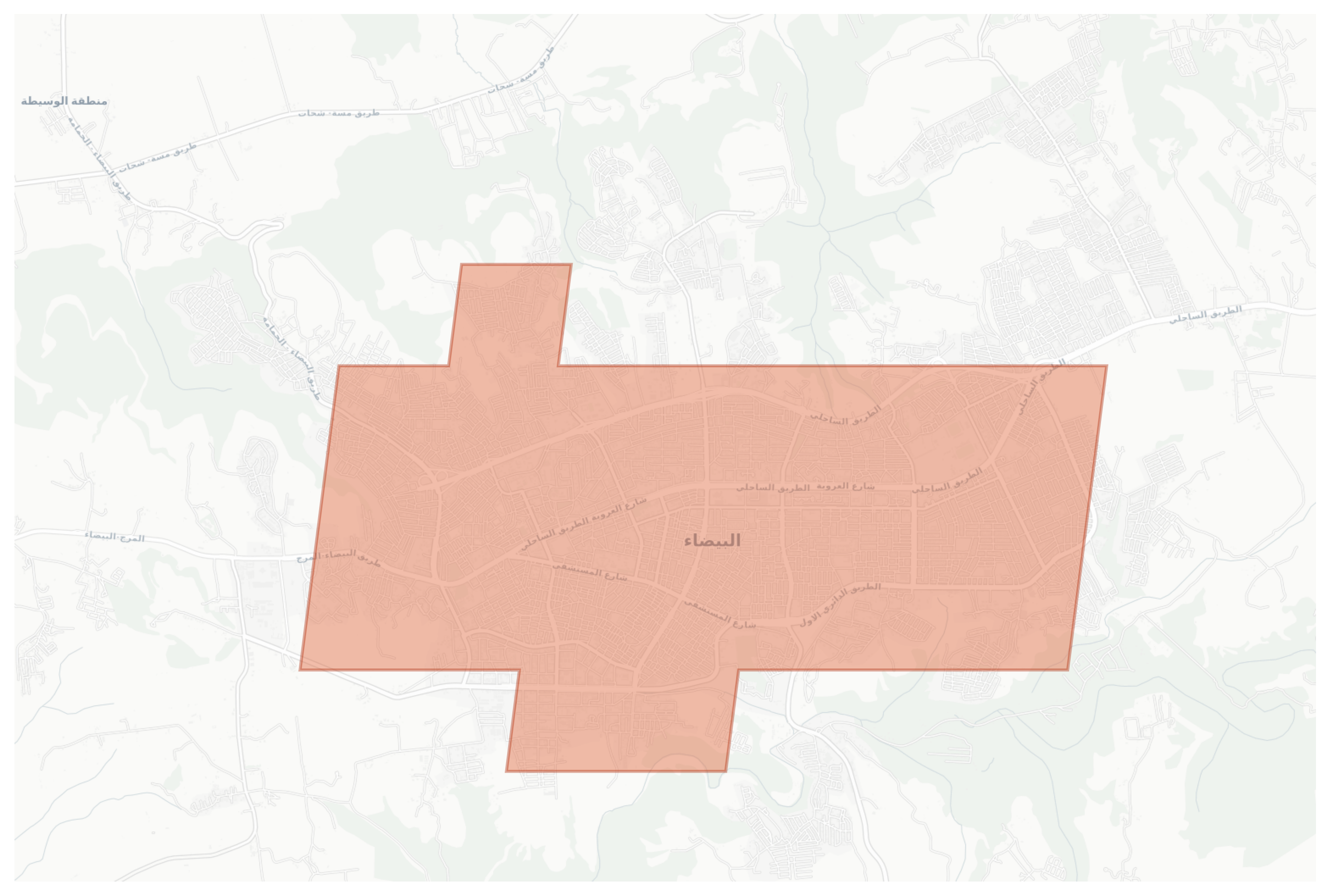 Bayda geographic map