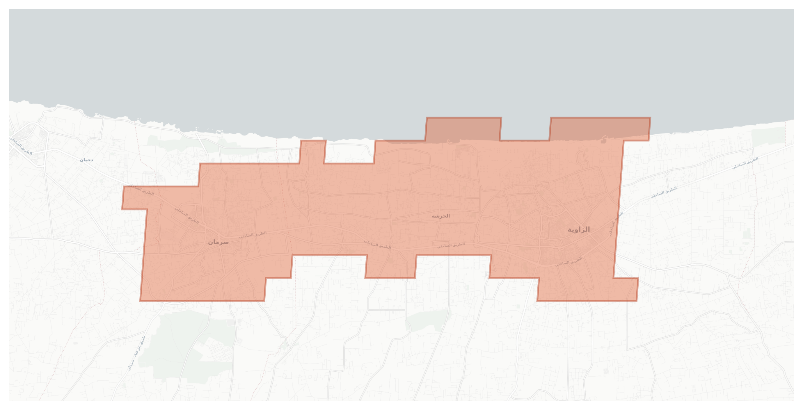 Al Zawiyah geographic map
