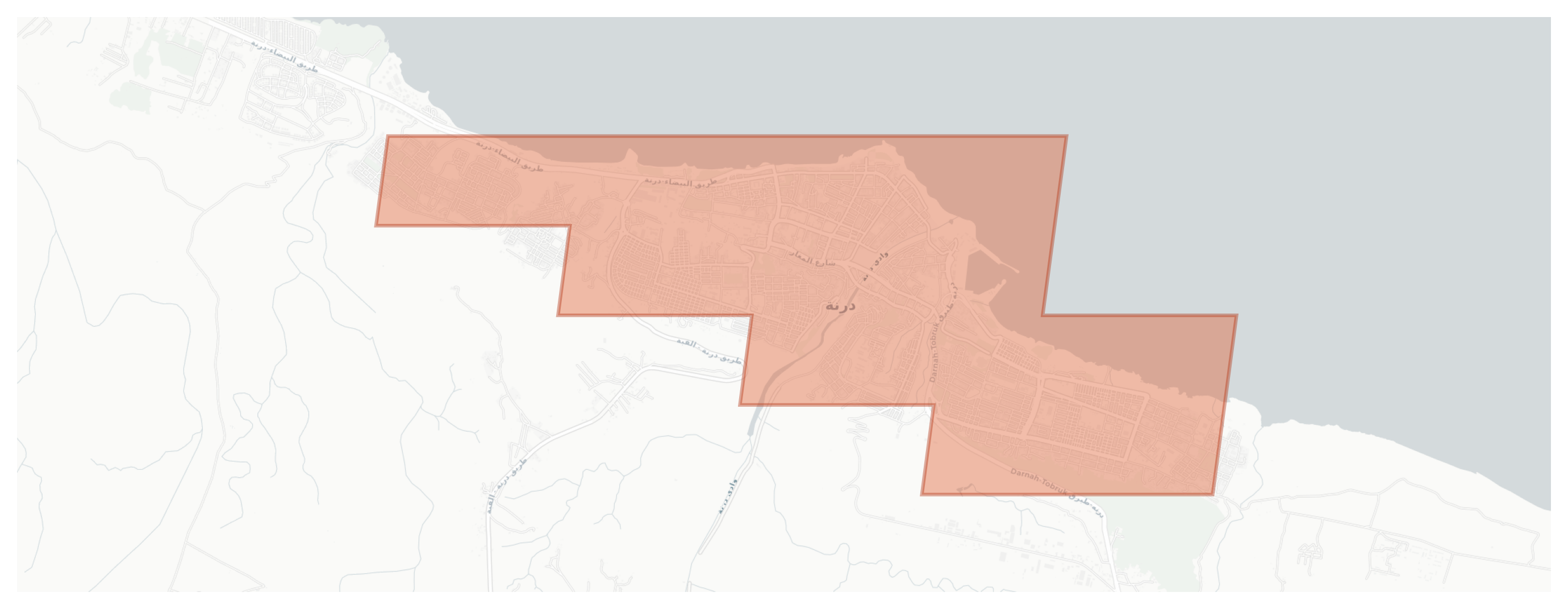 Darnah geographic map