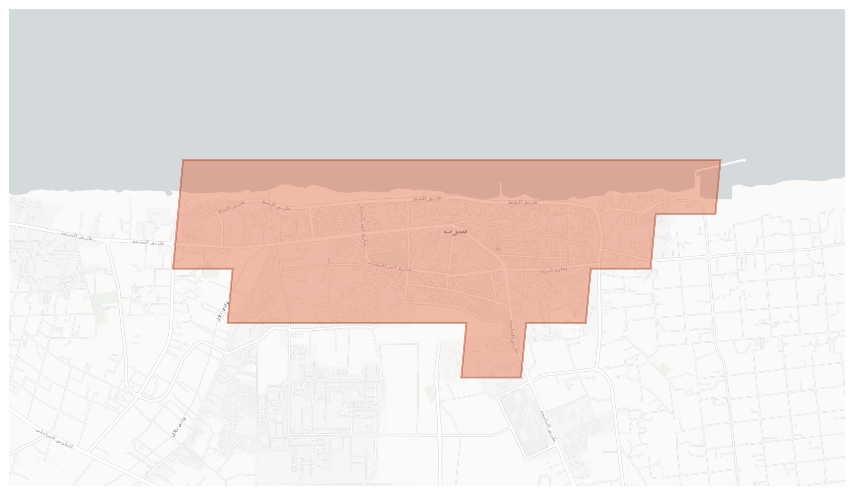 Sirte geographic map