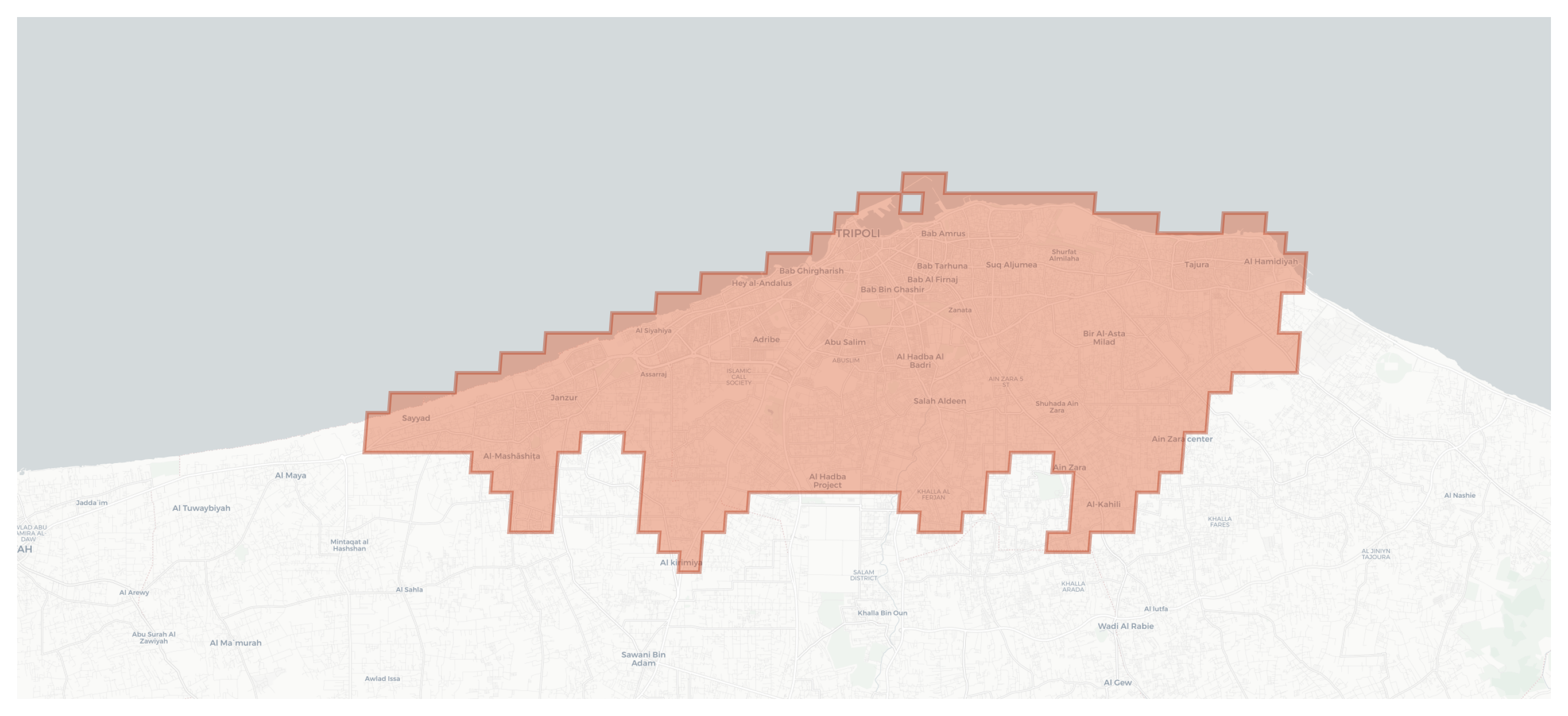 Tripoli geographic map