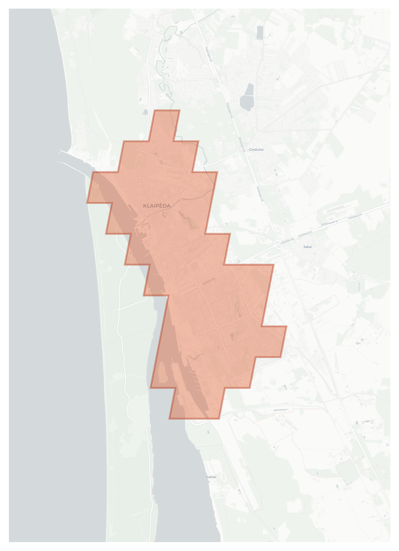 Klaipėda geographic map