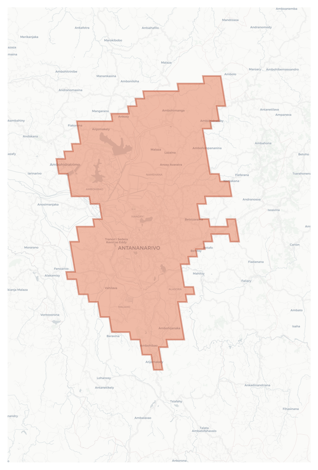 Antananarivo geographic map