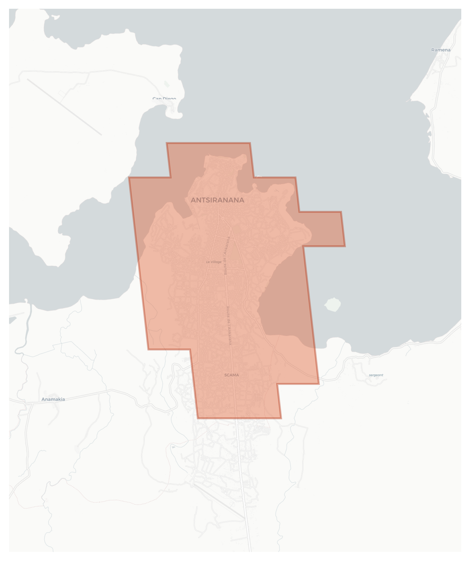Antsiranana geographic map