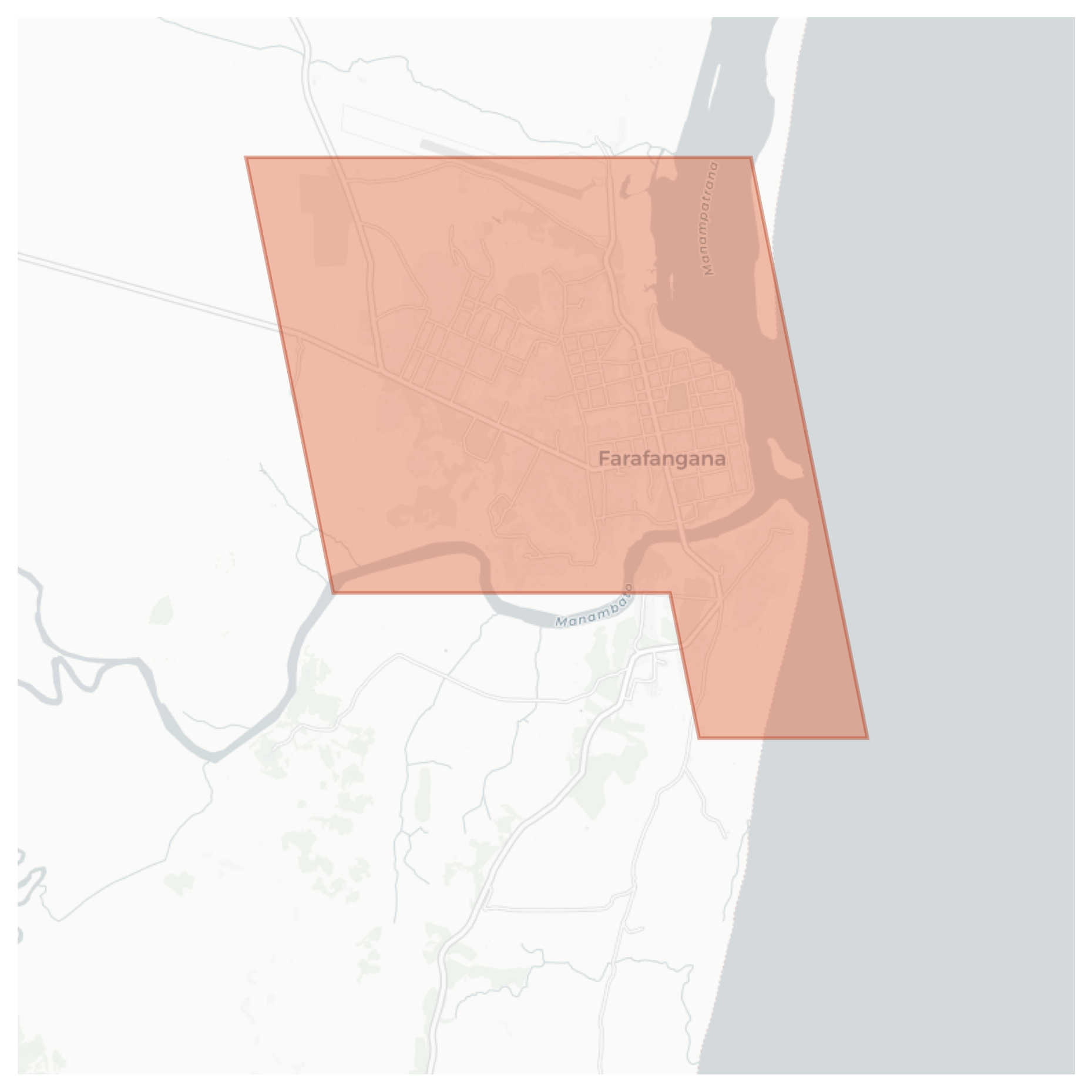 Farafangana geographic map