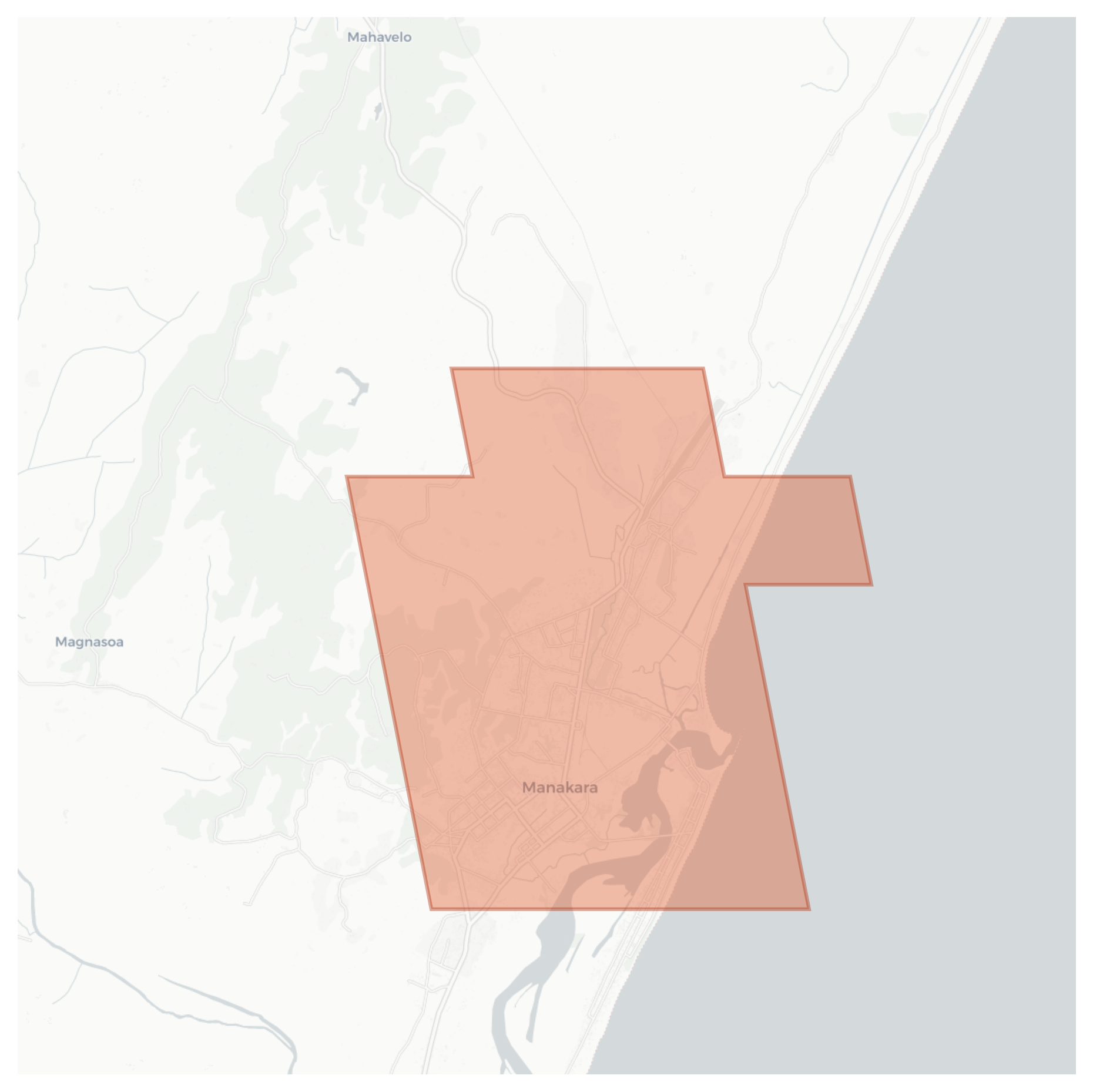 Manakara geographic map
