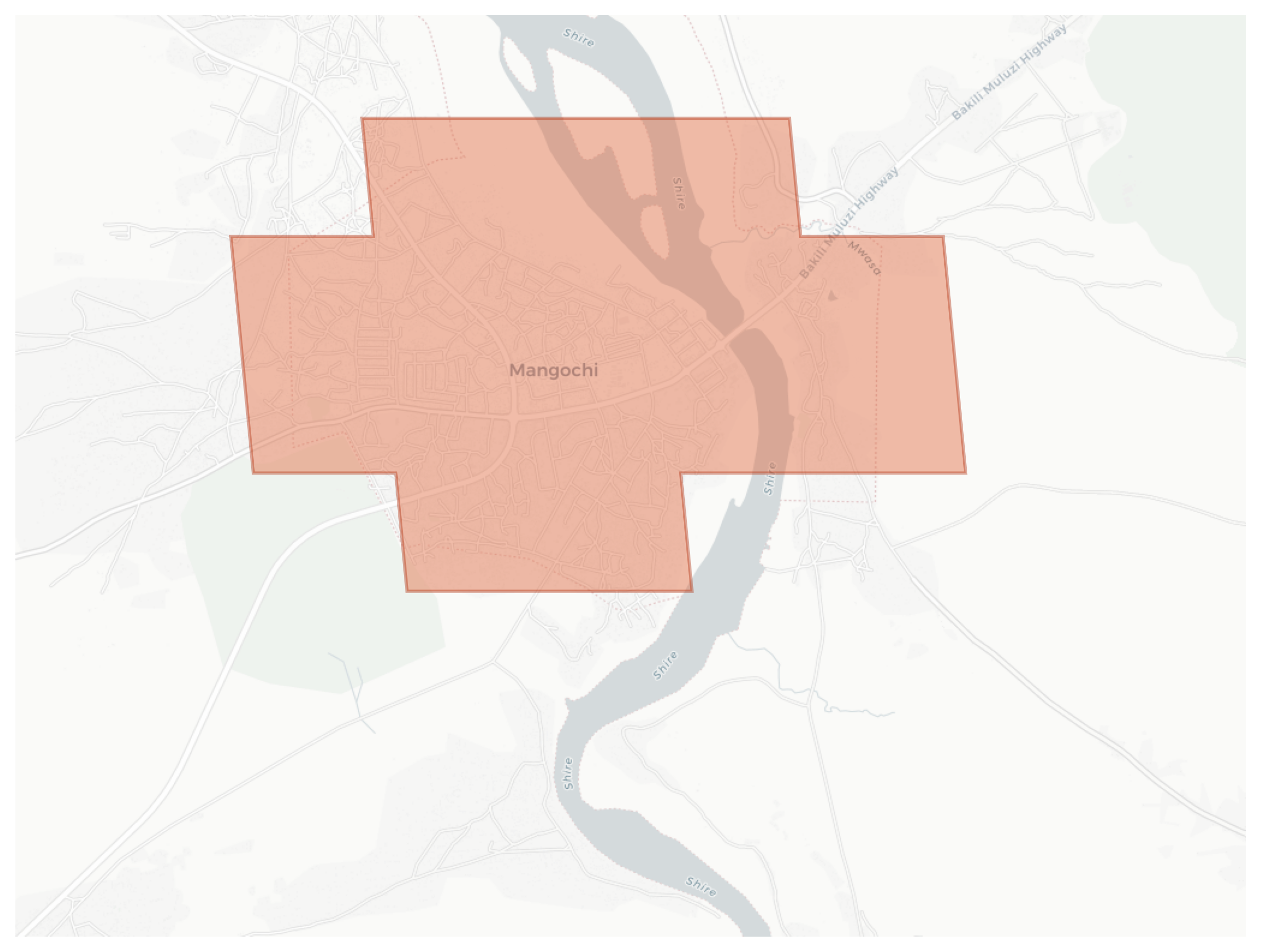 Mangochi geographic map