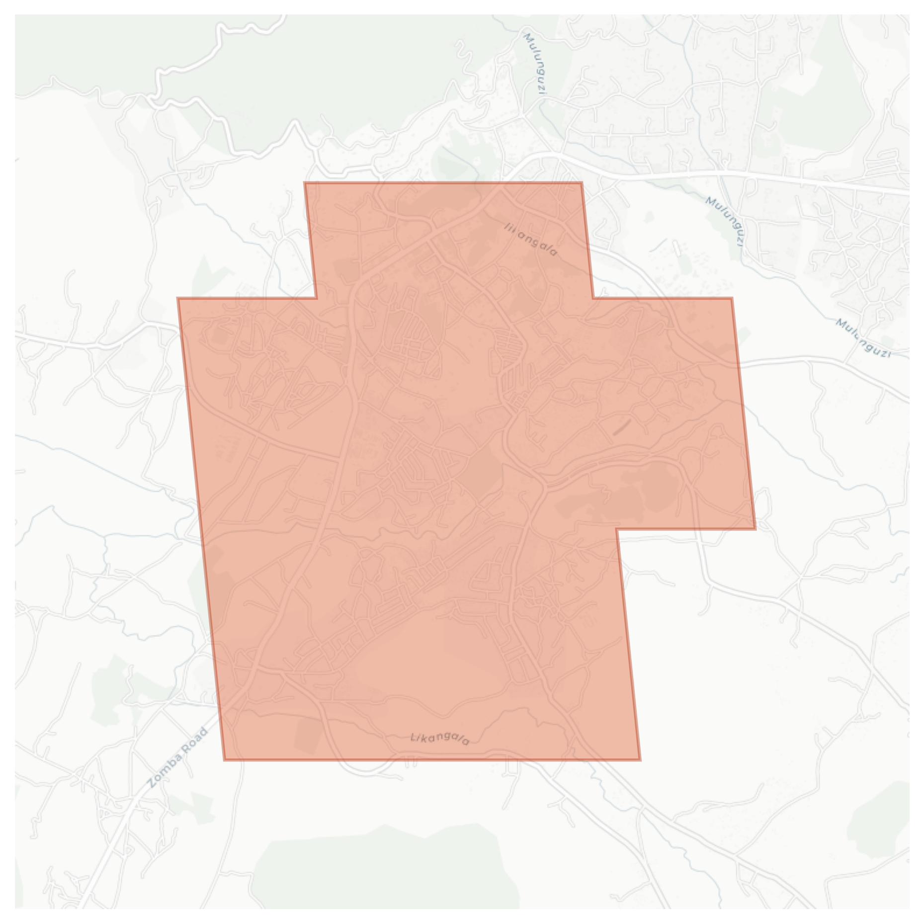 Zomba geographic map