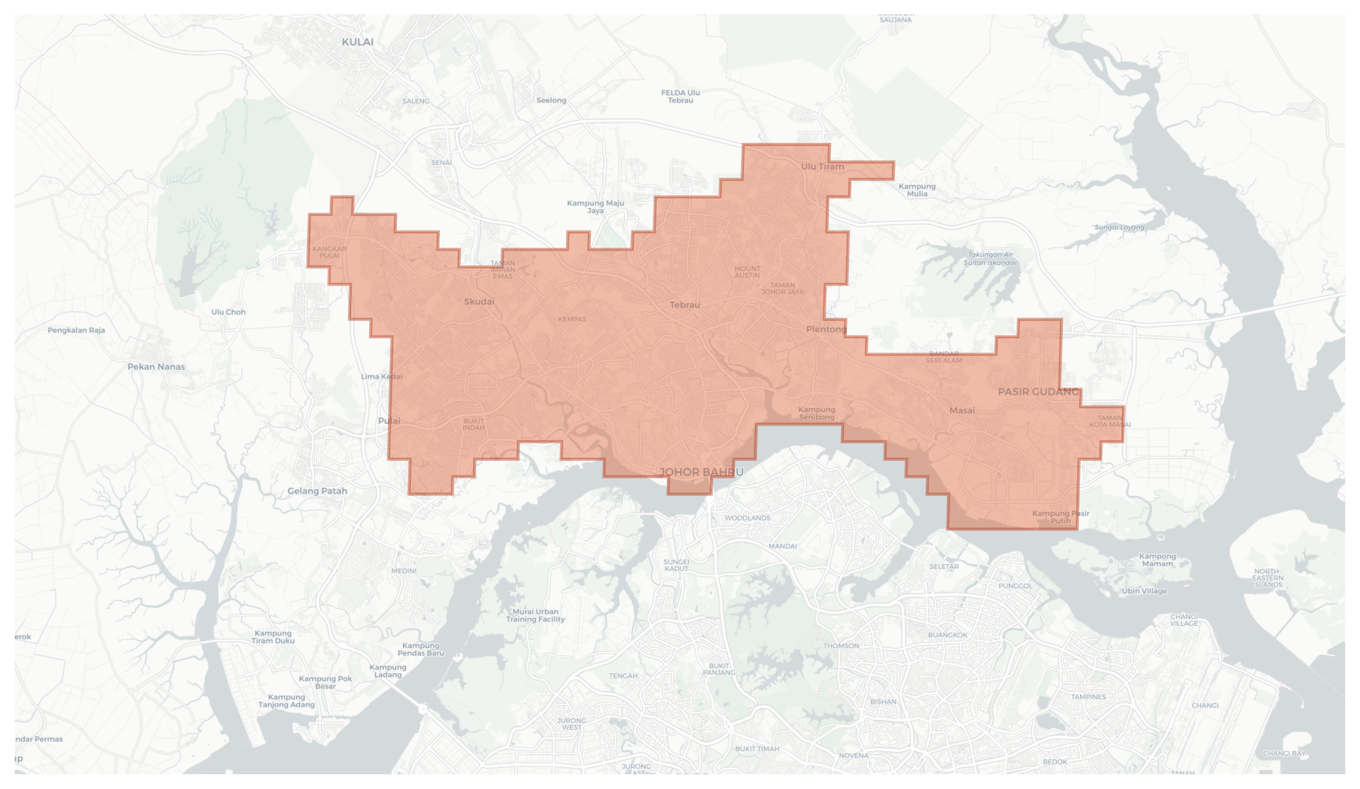 Johor Bahru geographic map