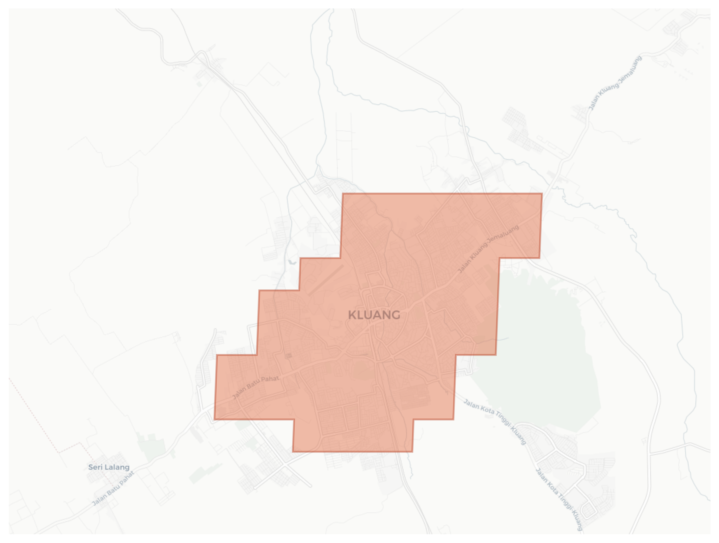 Kluang geographic map