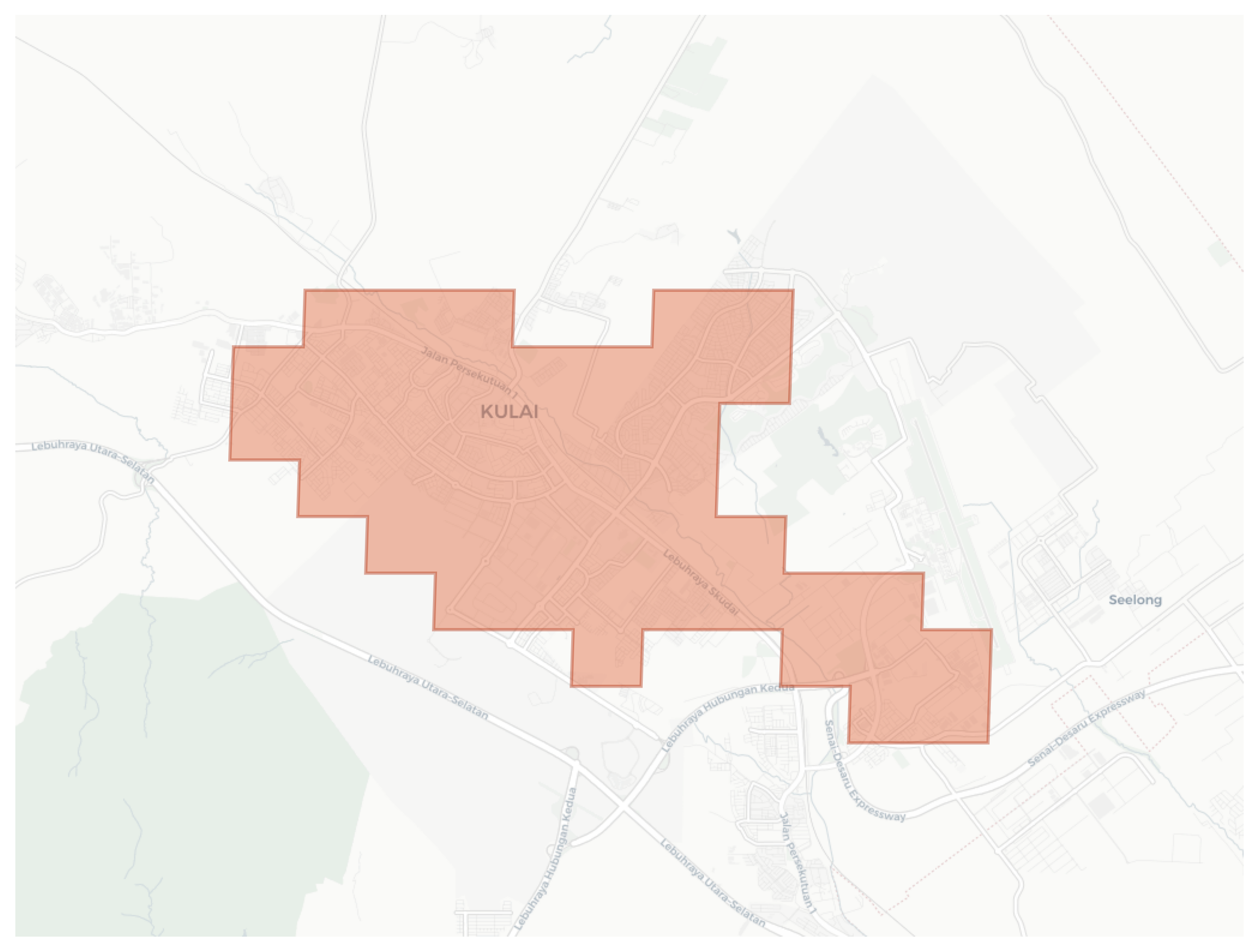Kulai geographic map