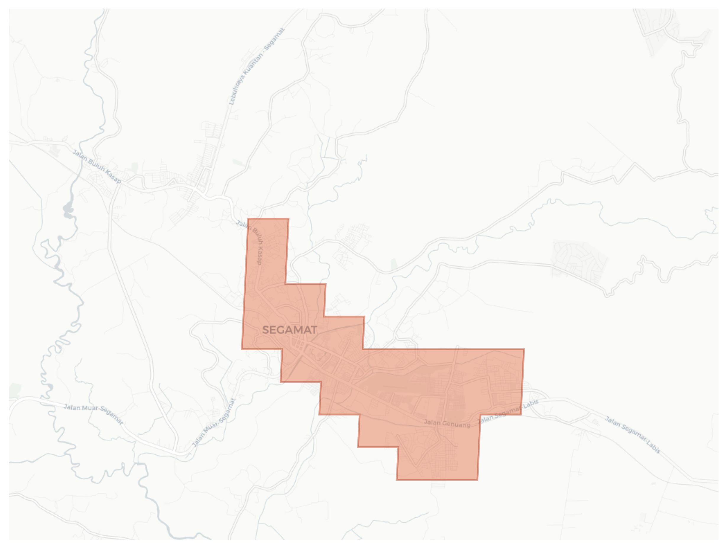 Segamat geographic map