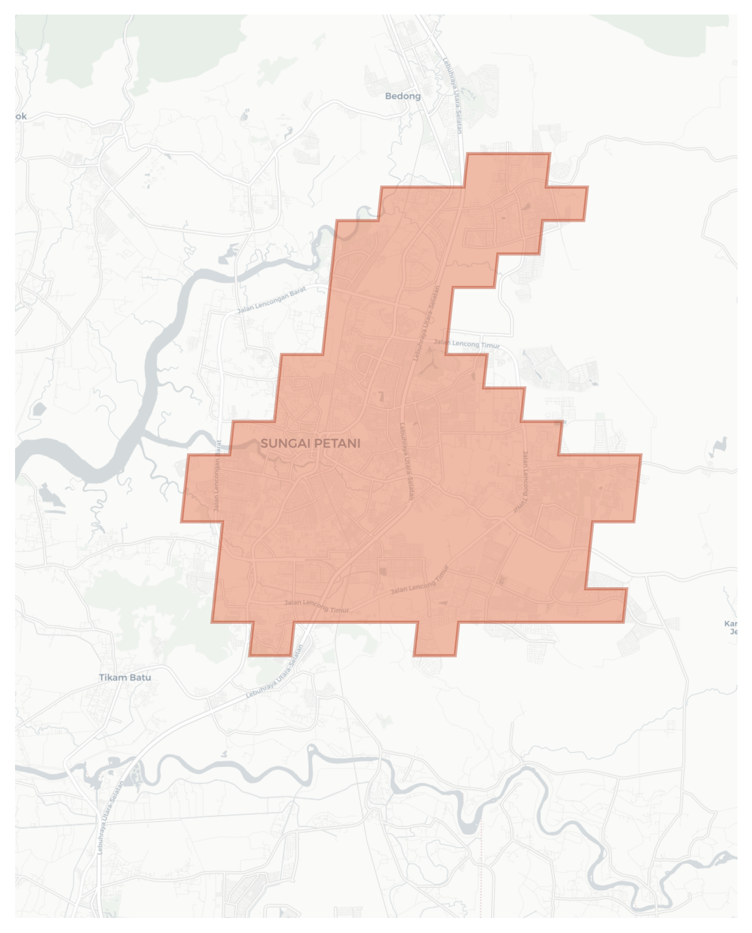 Sungai Petani geographic map