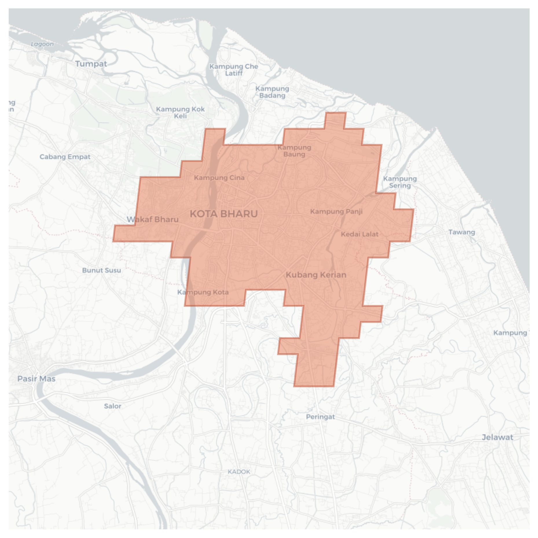 Kota Bharu geographic map