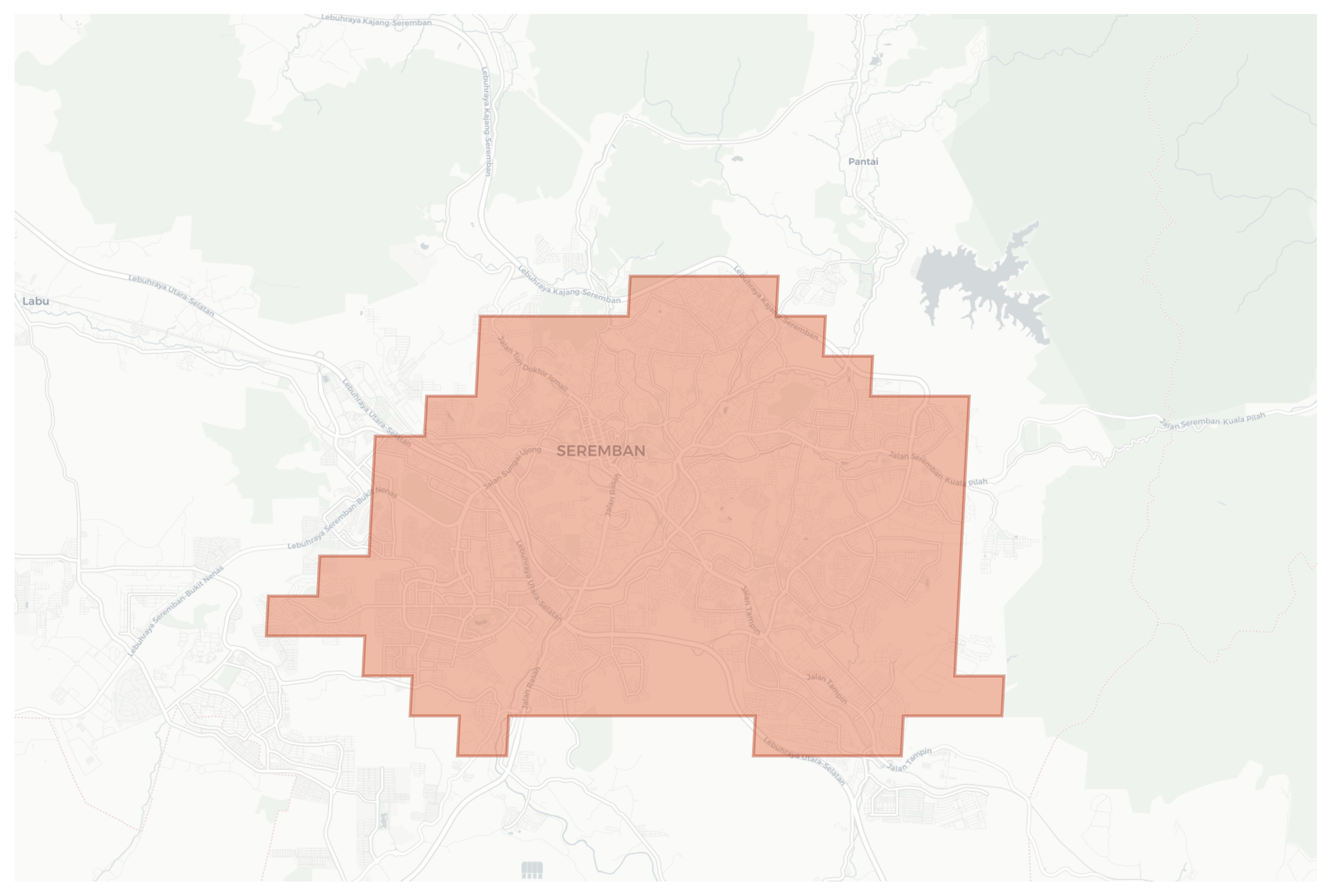 Seremban geographic map