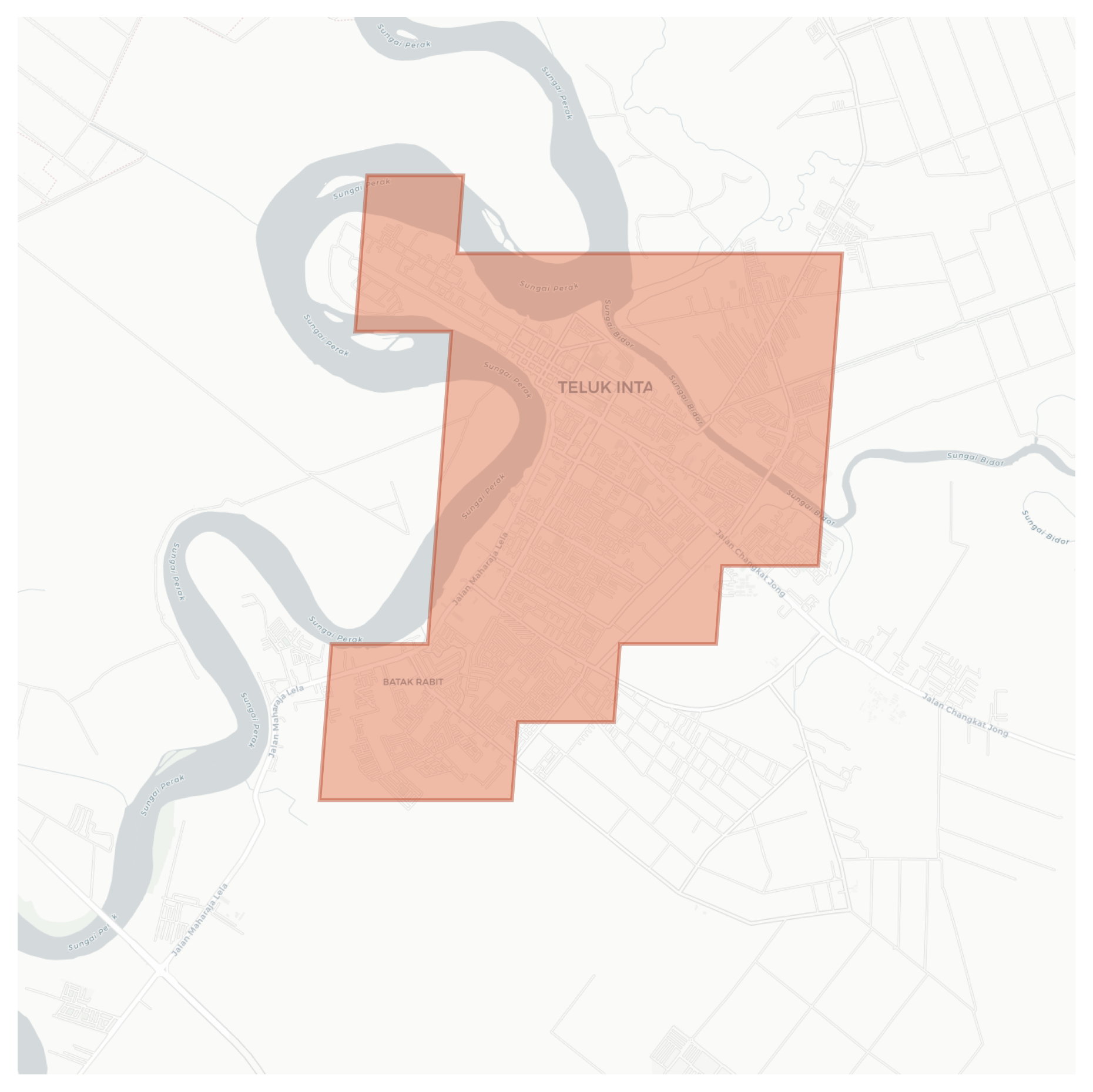 Teluk Intan geographic map
