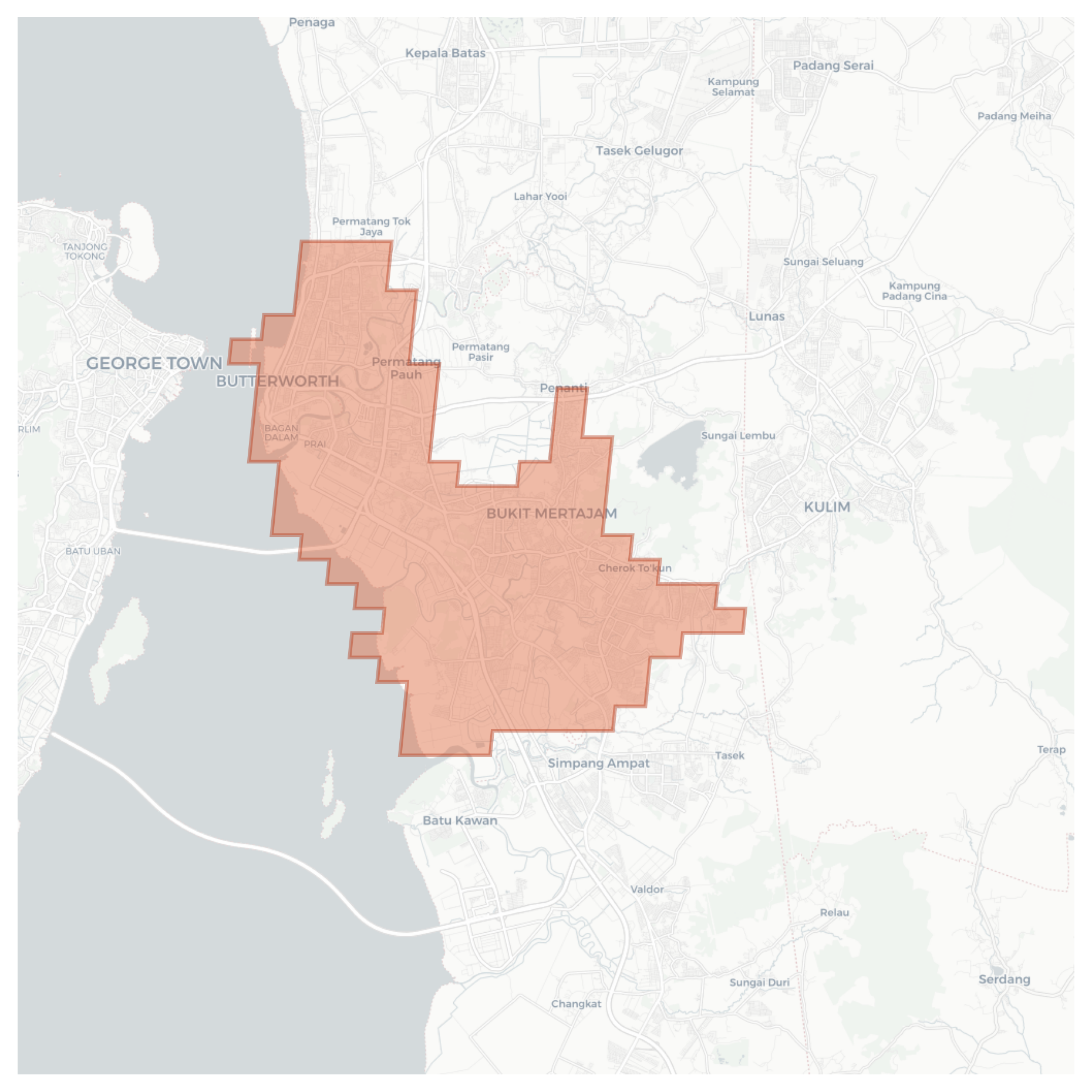 Bukit Mertajam geographic map