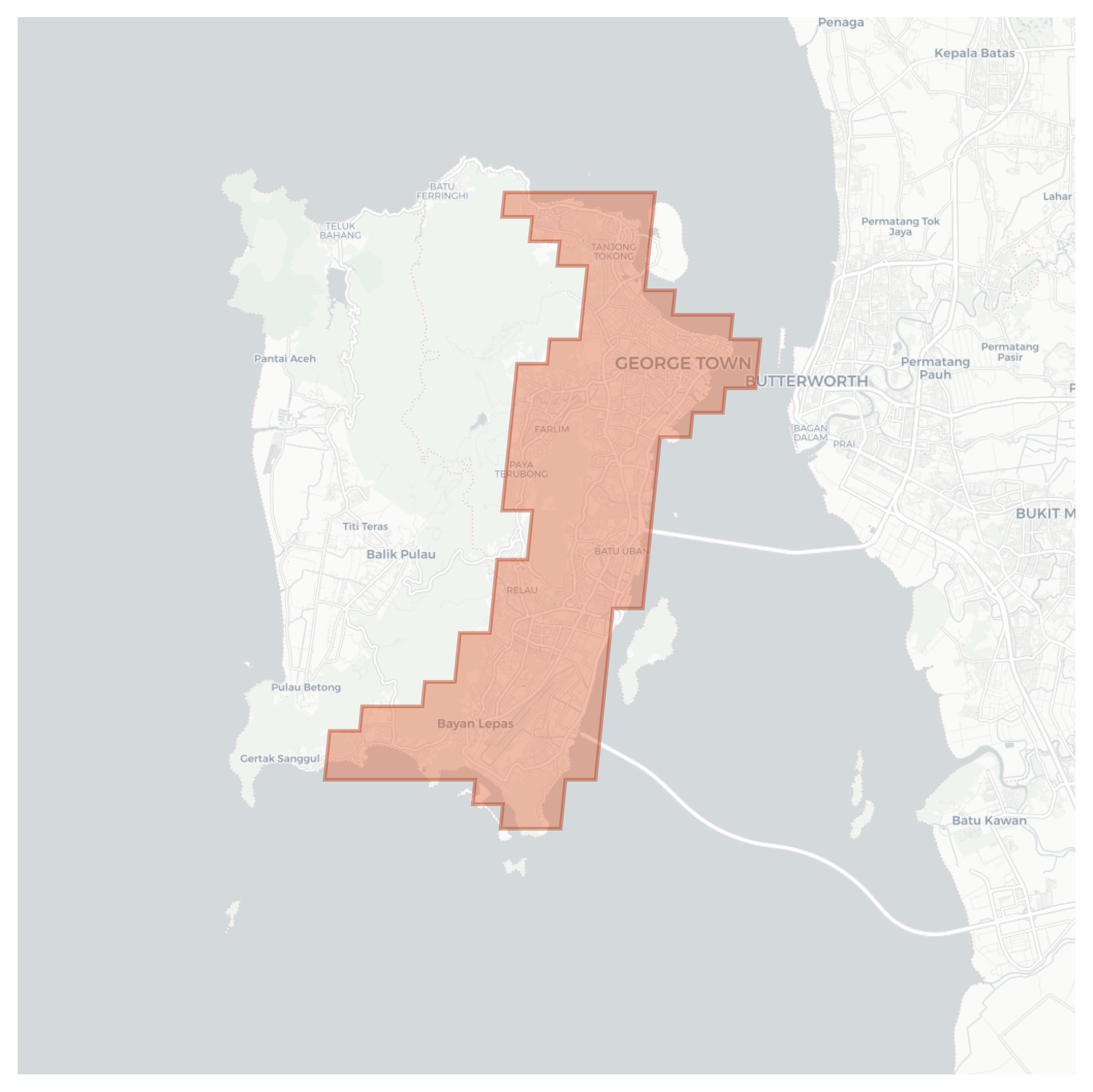 George Town geographic map