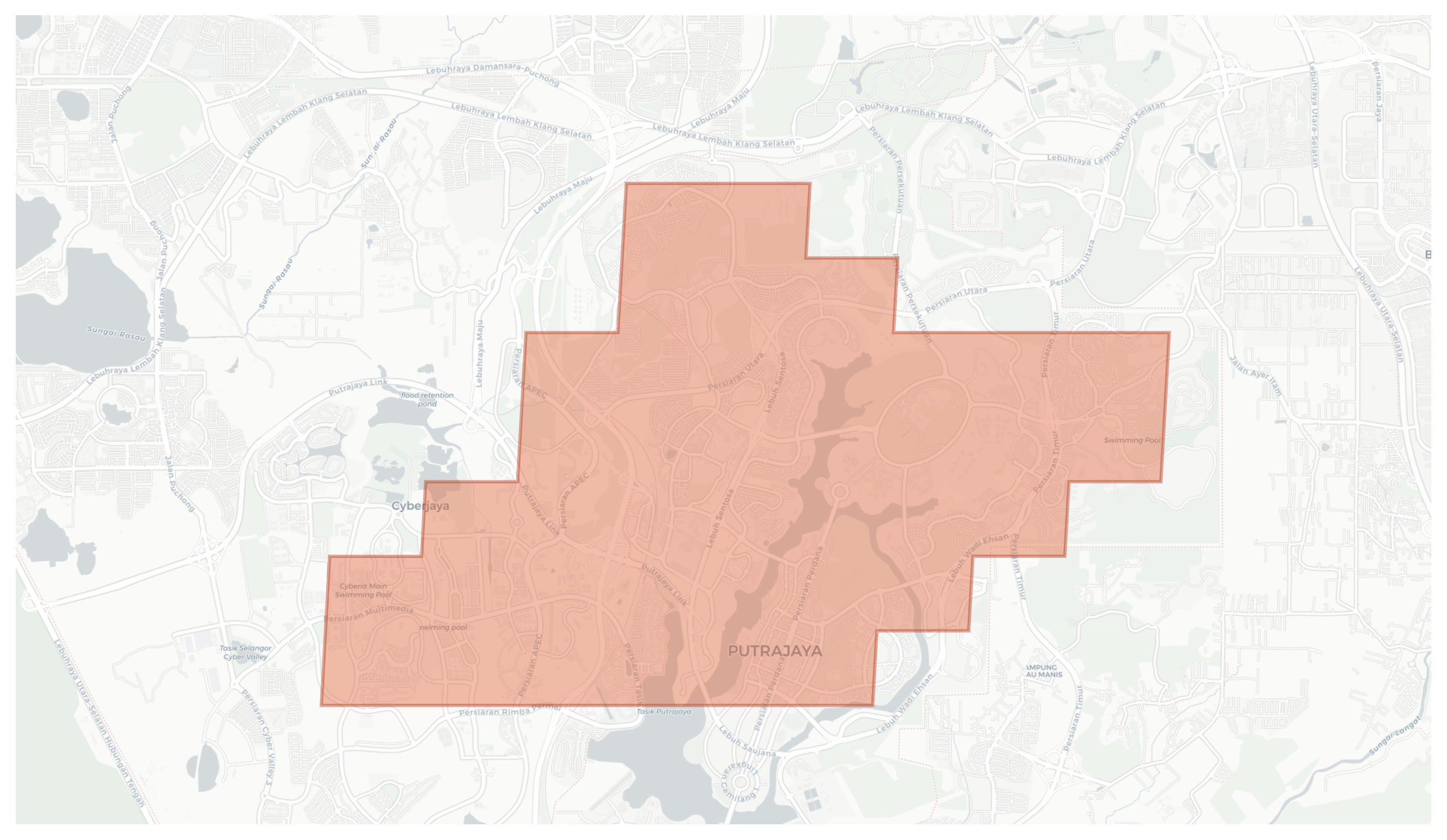 Putrajaya geographic map