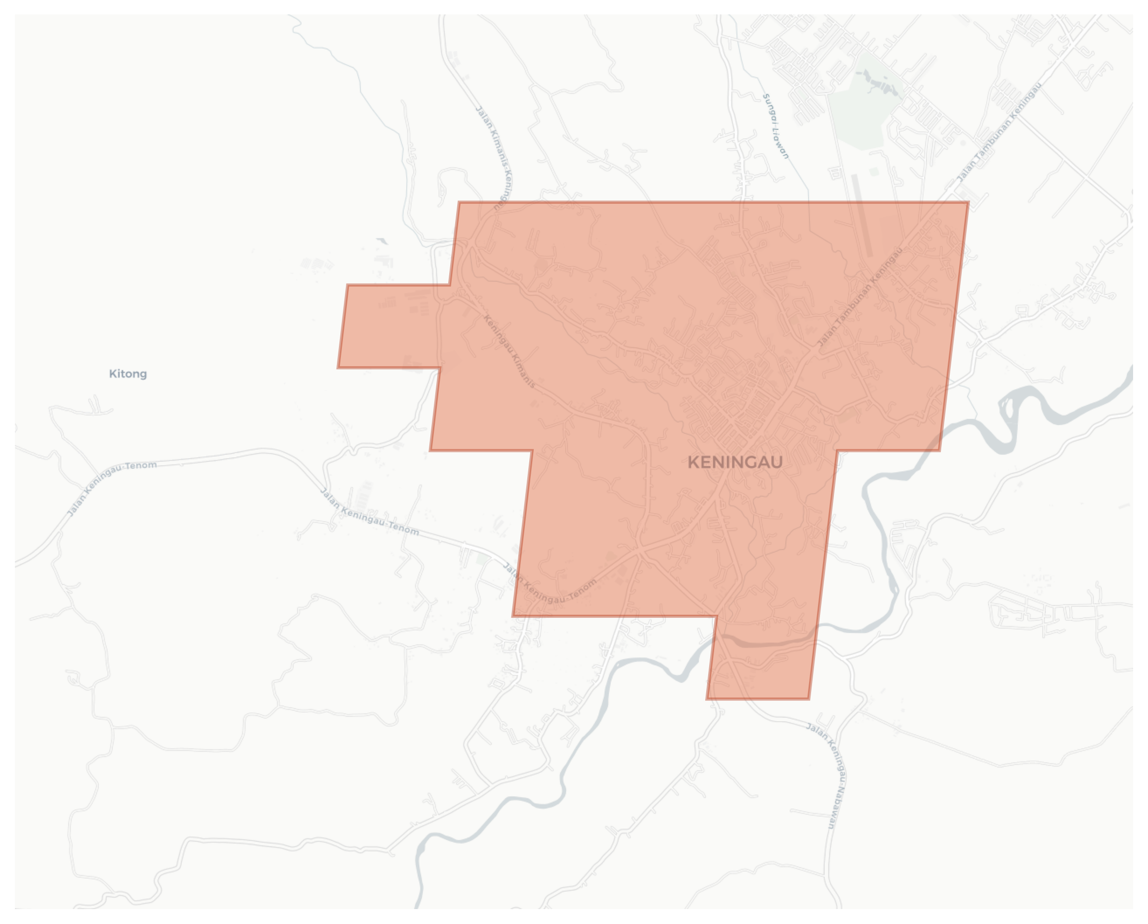 Keningau geographic map