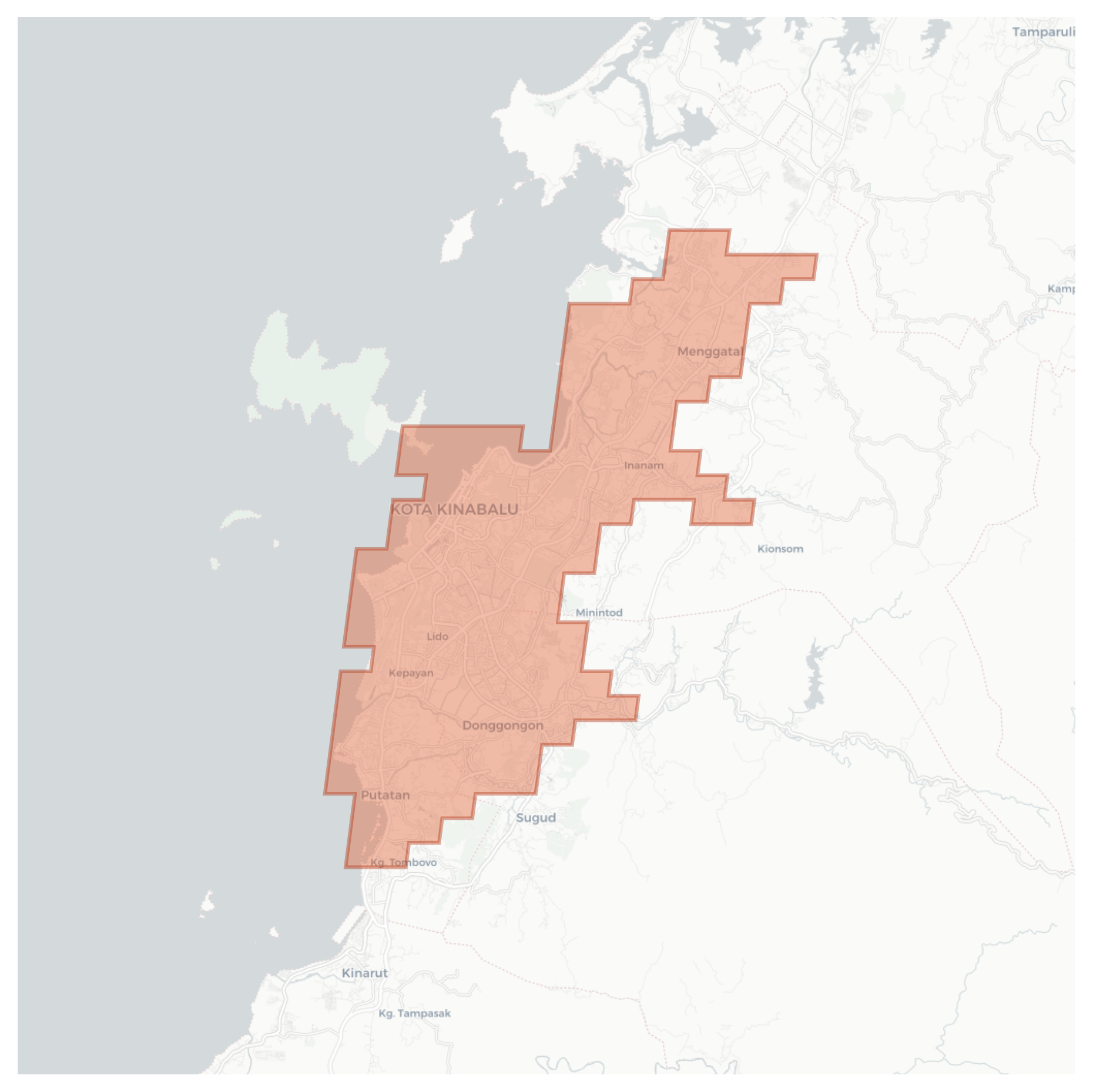Kota Kinabalu geographic map