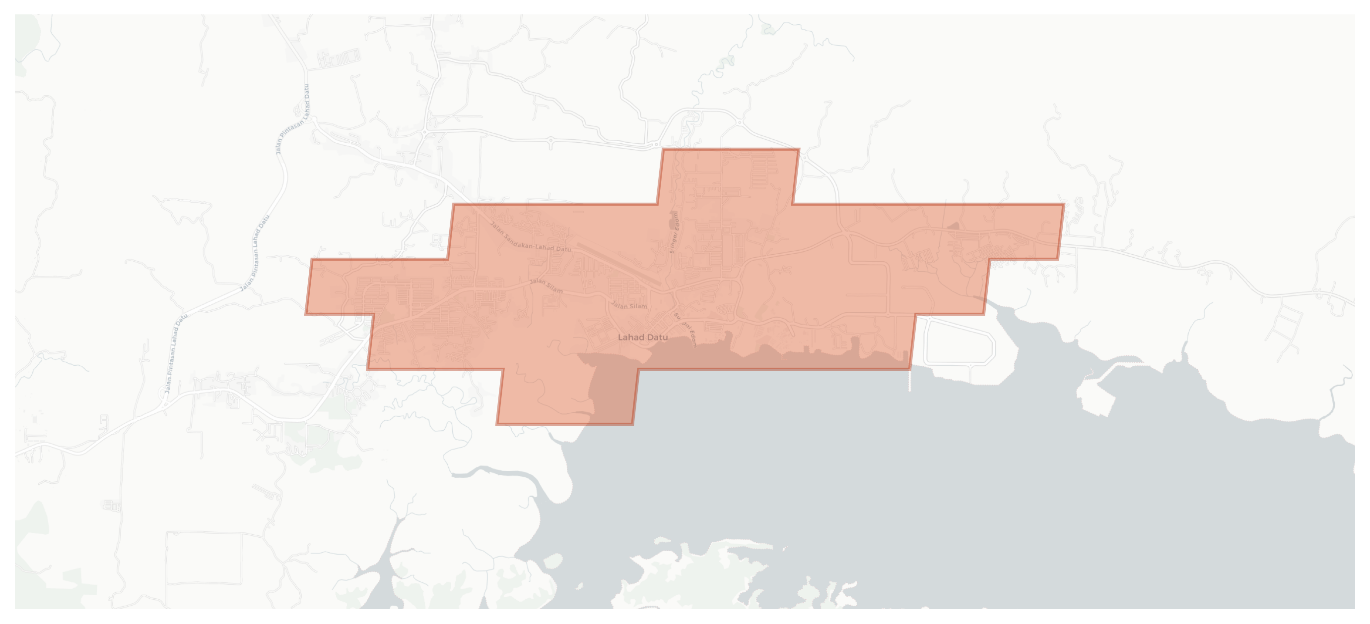 Lahad Datu geographic map