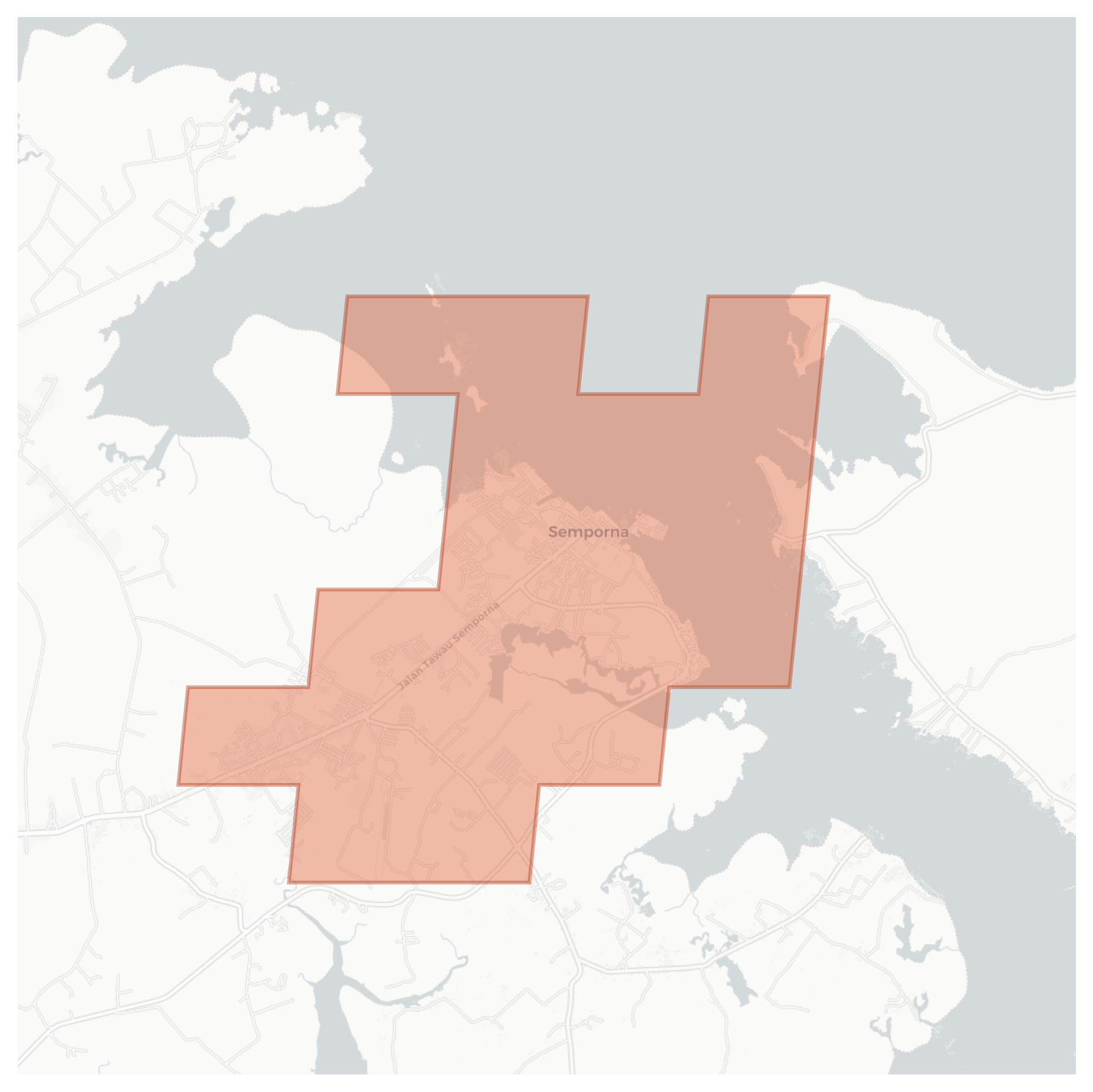 Semporna geographic map