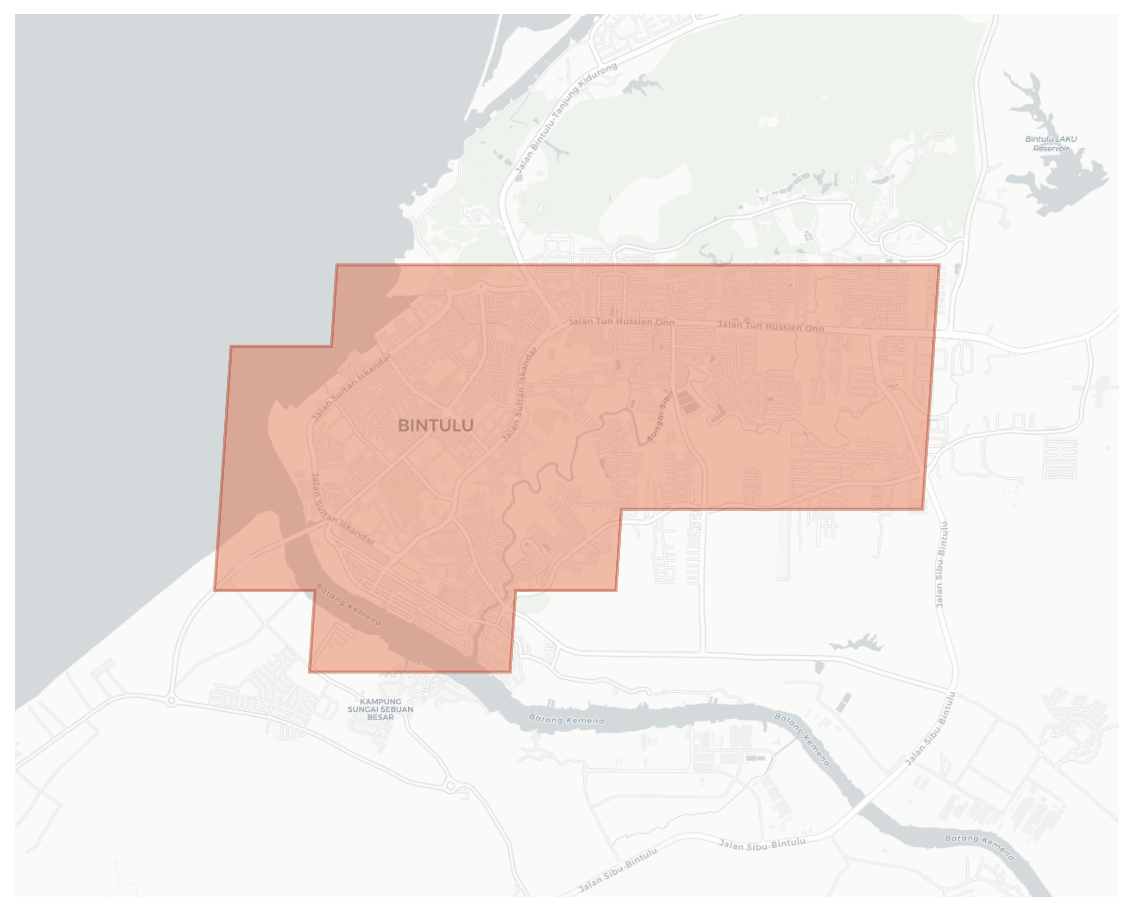 Bintulu geographic map