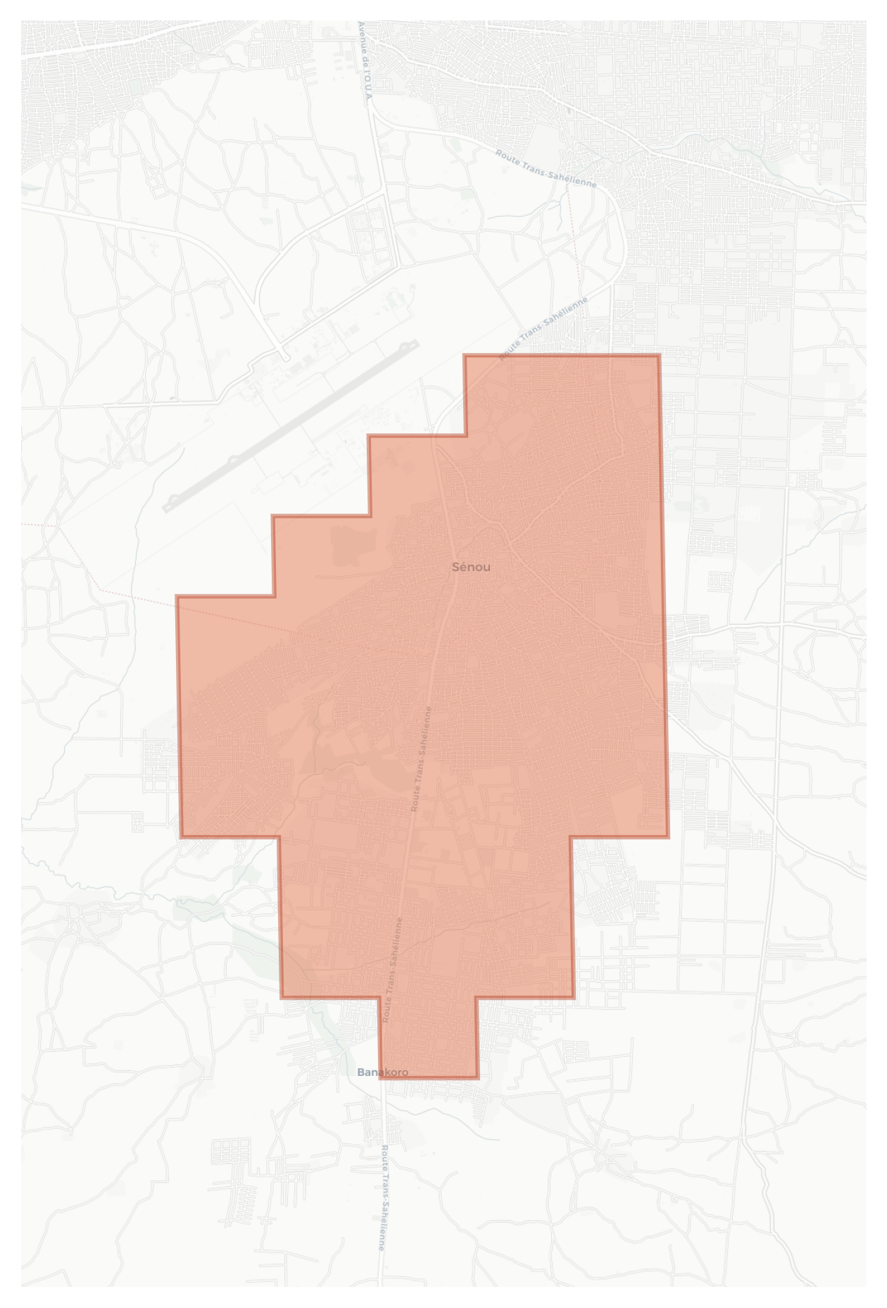 Sénou geographic map